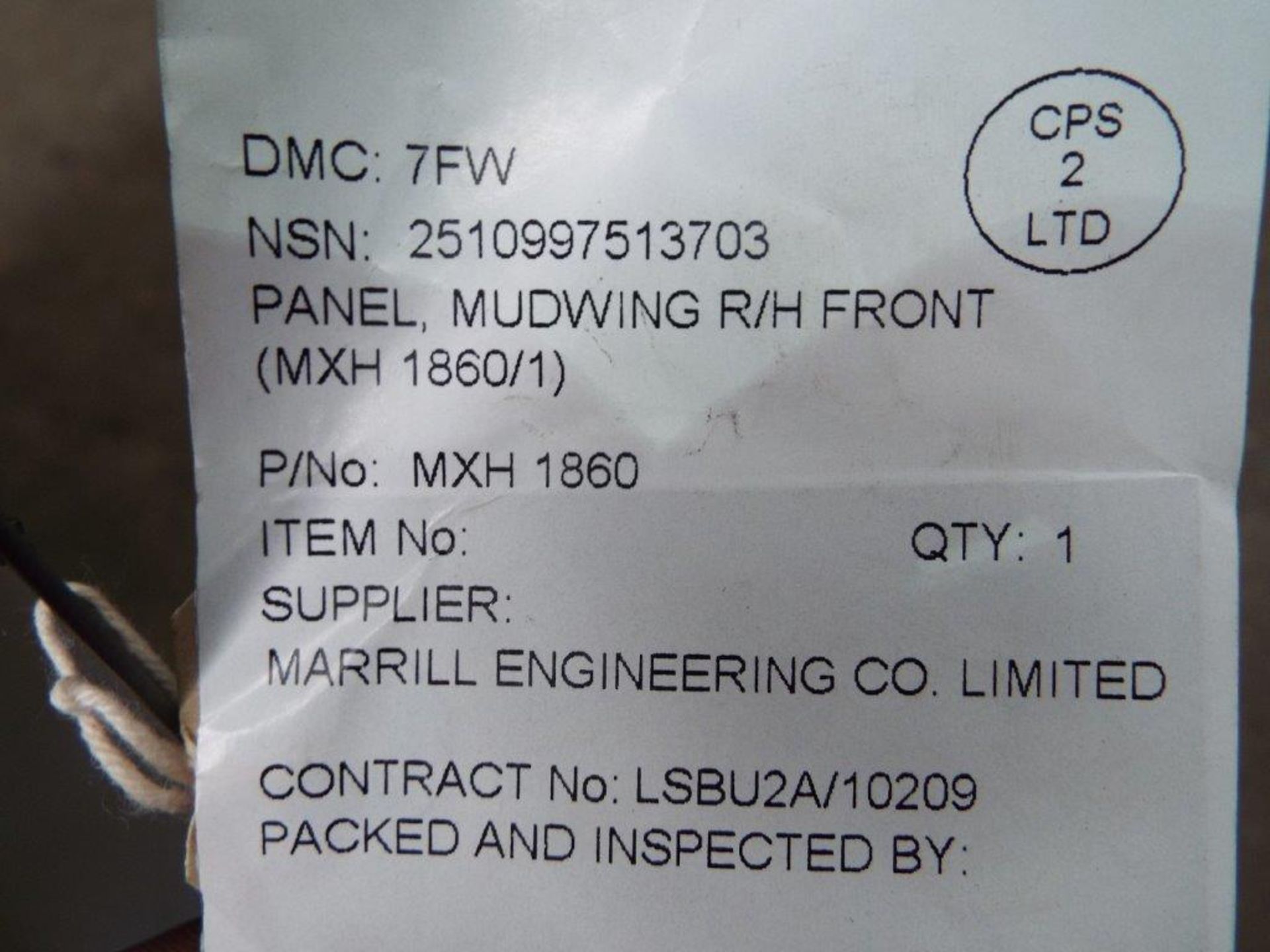 Leyland DAF R/H Wing Panel P/No MXH1860 - Image 5 of 6