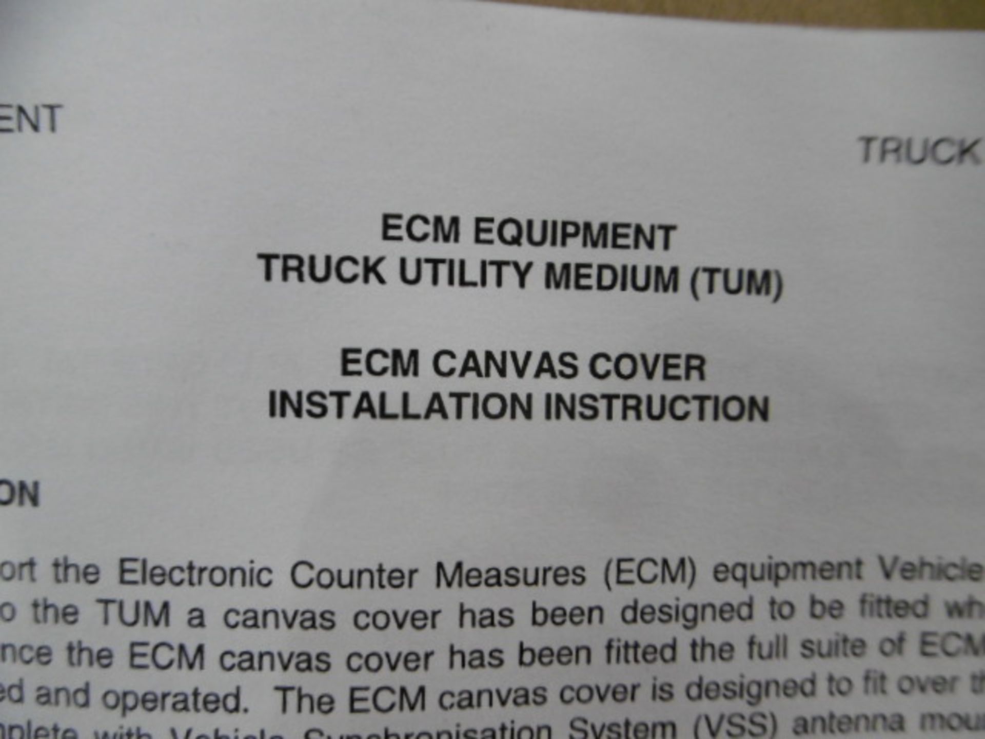 Land Rover Wolf TUM ECM 110 PVC canvas hood - Image 7 of 8