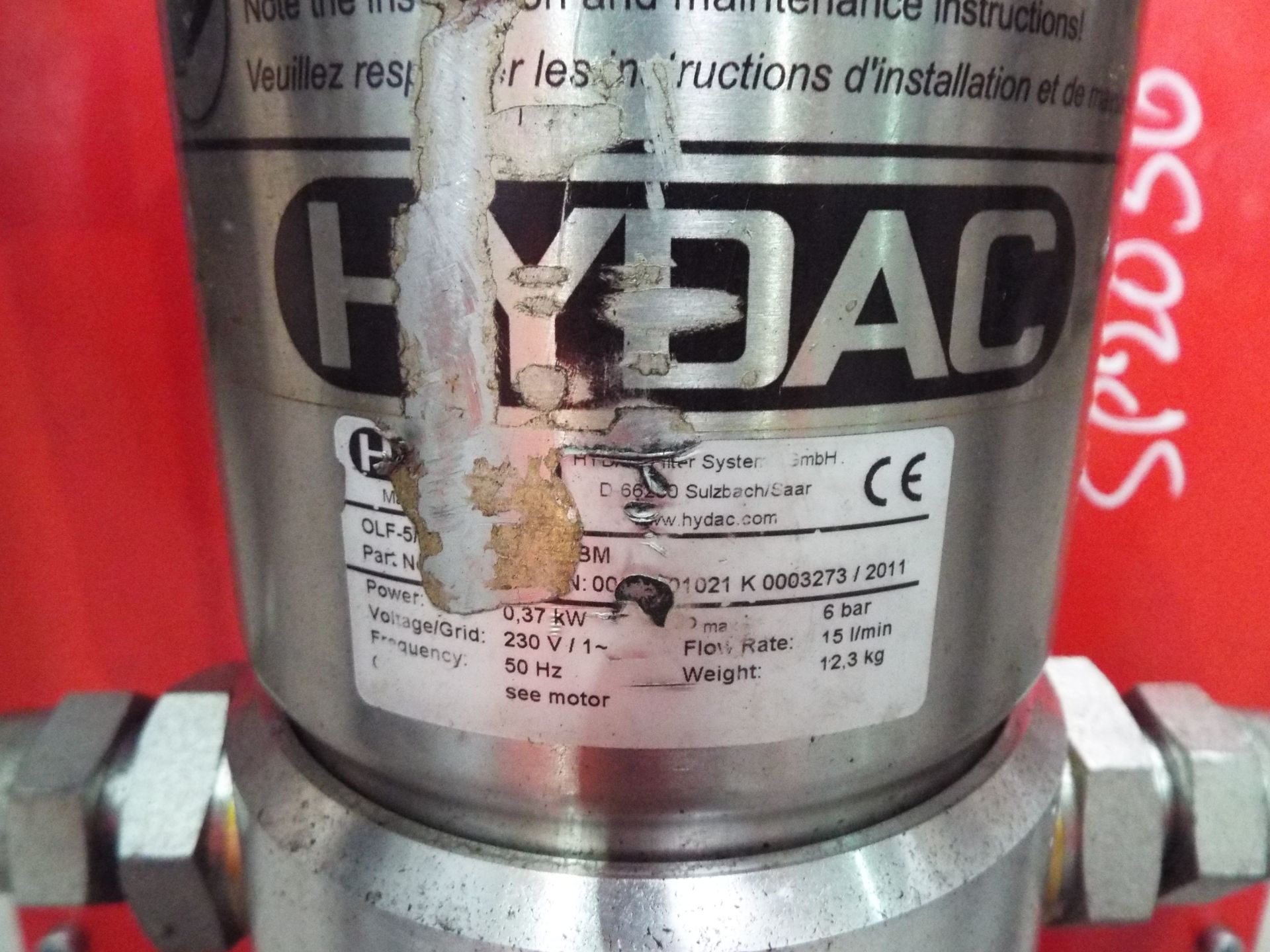 Hydac Hydraulic Pump/Filtration Trolley - Image 5 of 10