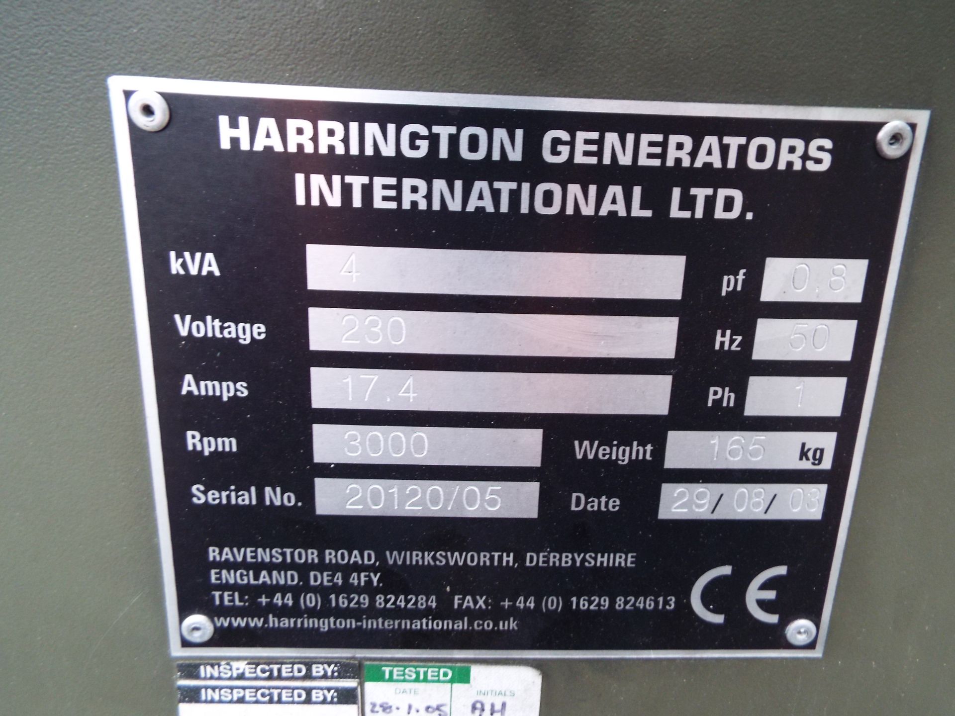 Harrington 4 kVA, 230V Diesel Generator - Image 7 of 7