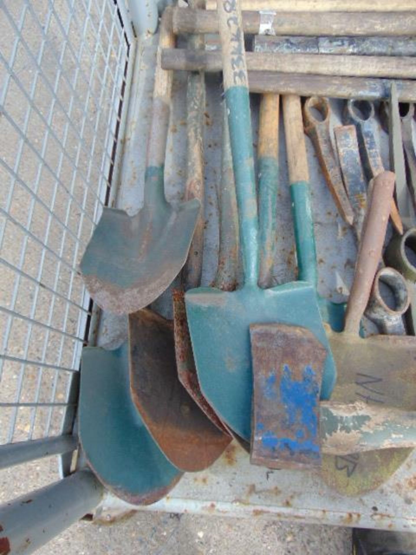 Stillage of Shovels, Picks. Hammers and Axe - Image 2 of 4