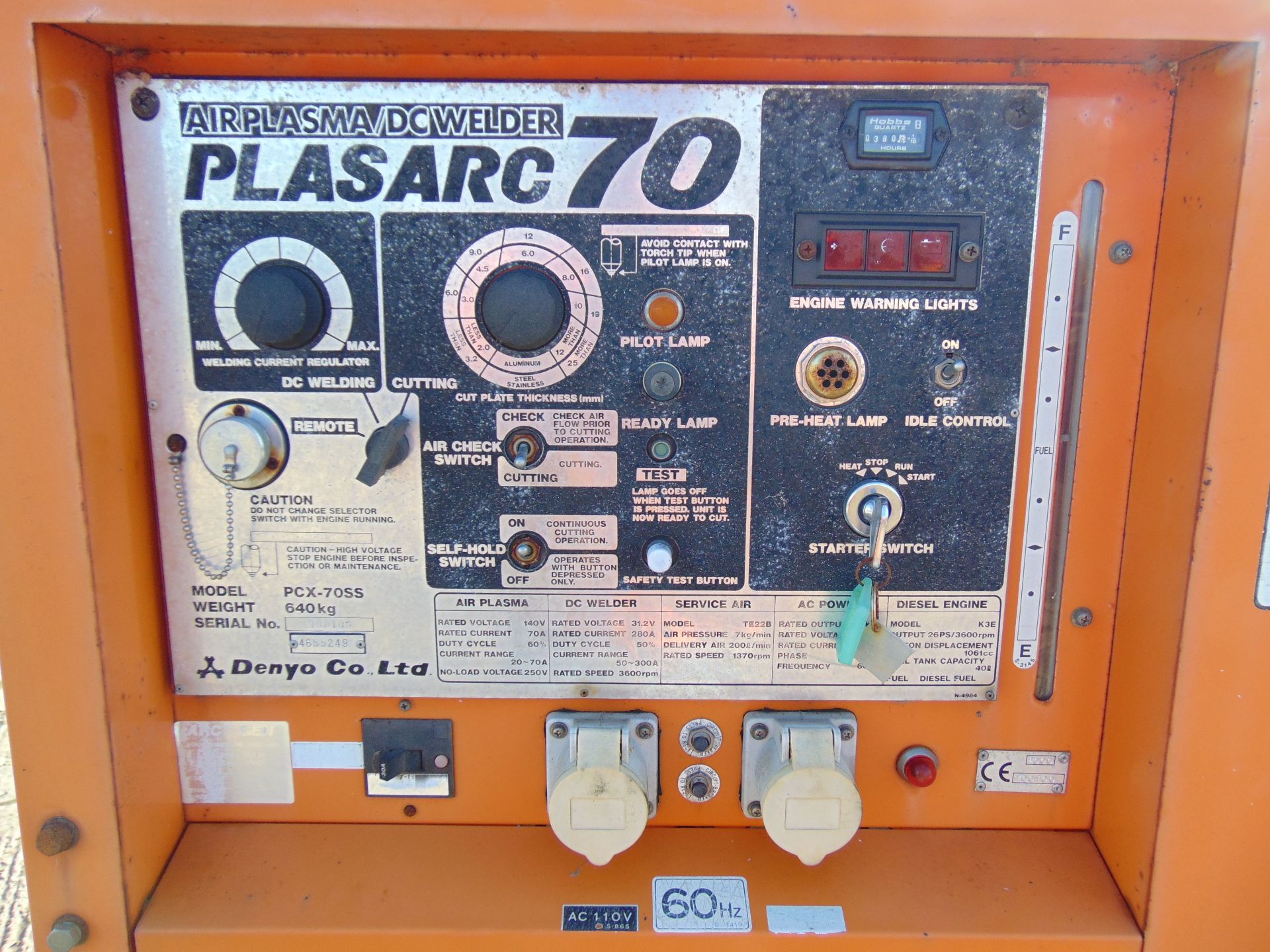 Arc-Gen Plasarc 70 Engine Driven Mobile Air Plasma DC Welder. - Image 6 of 12