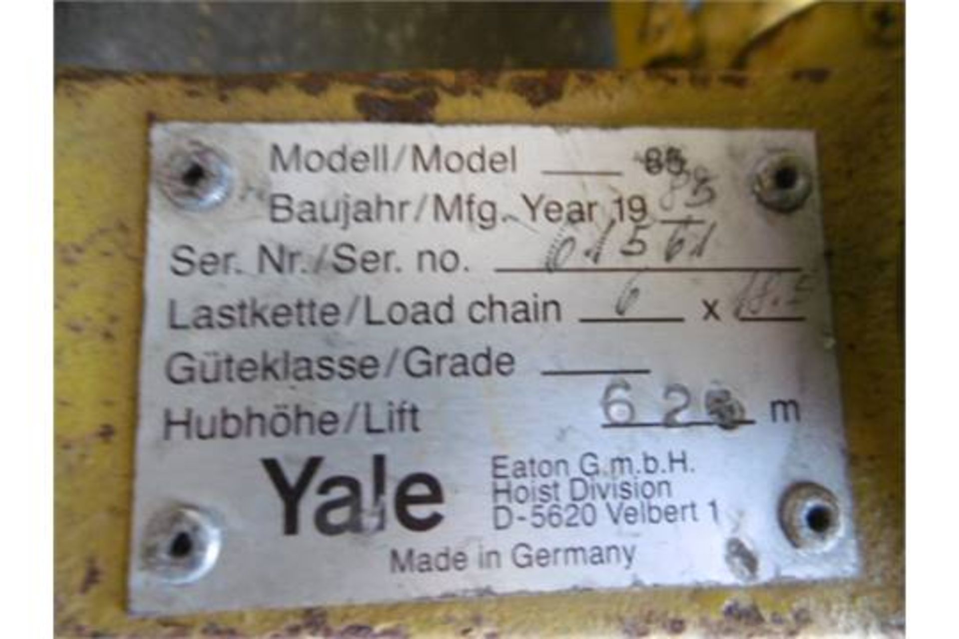 3/4 Ton Yale Lever Block Chain Hoist - Image 4 of 4
