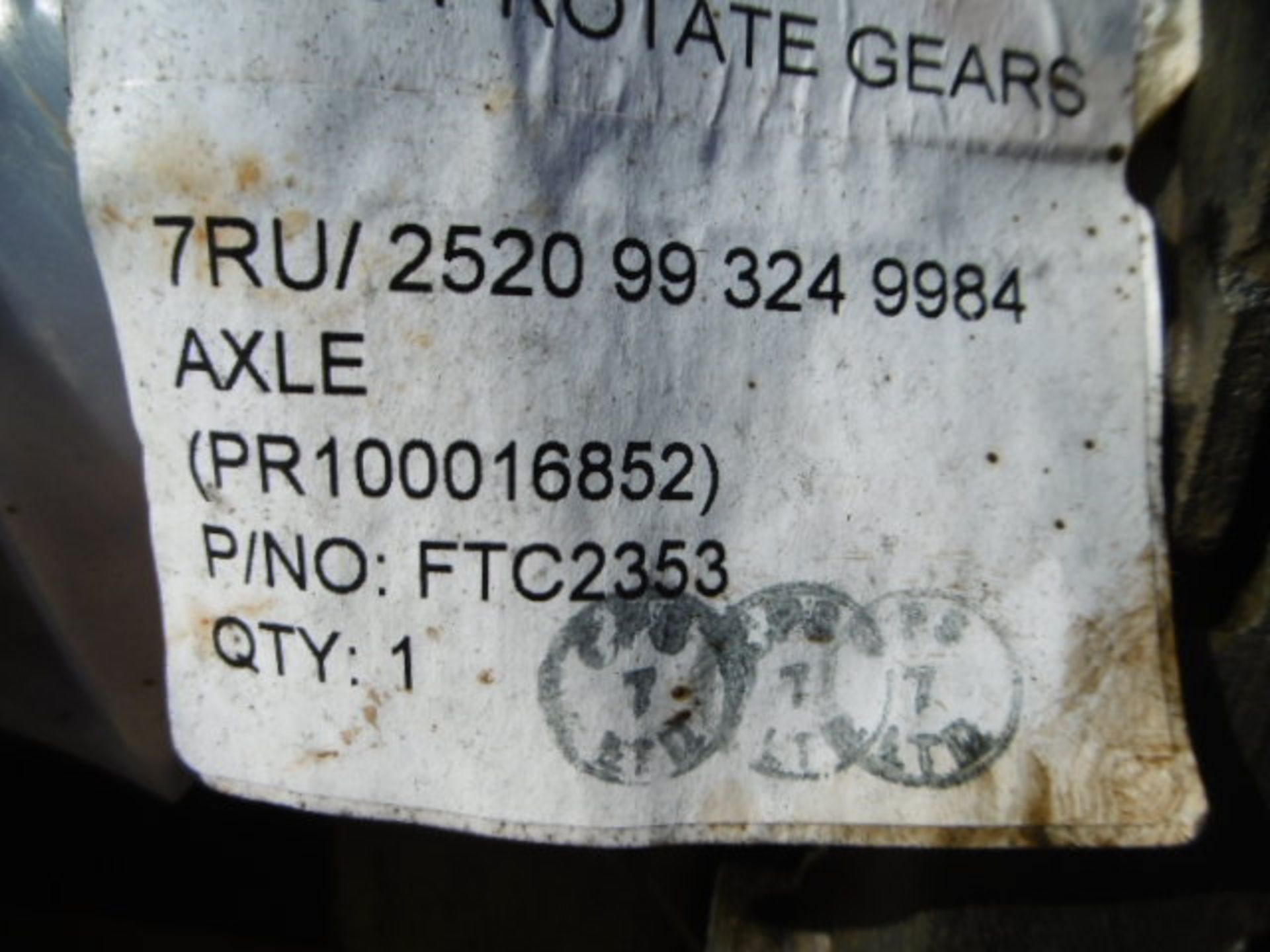 A1 Reconditioned Land Rover Defender RearAxle Case and Diff Assy P/No FTC2353 - Image 5 of 5