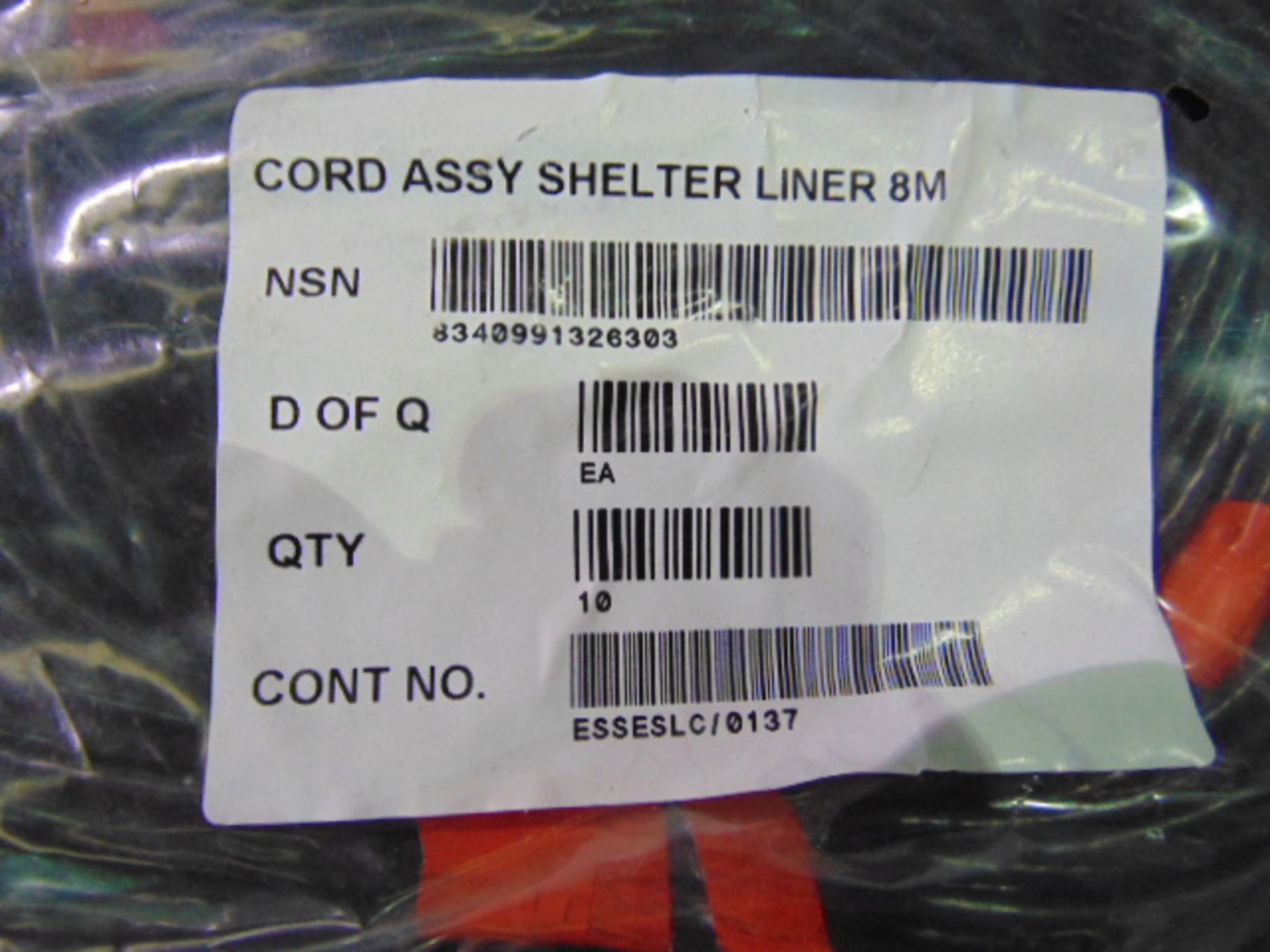 Qty 50 Unissued Cord Assy Shelter Liner - Bild 2 aus 4