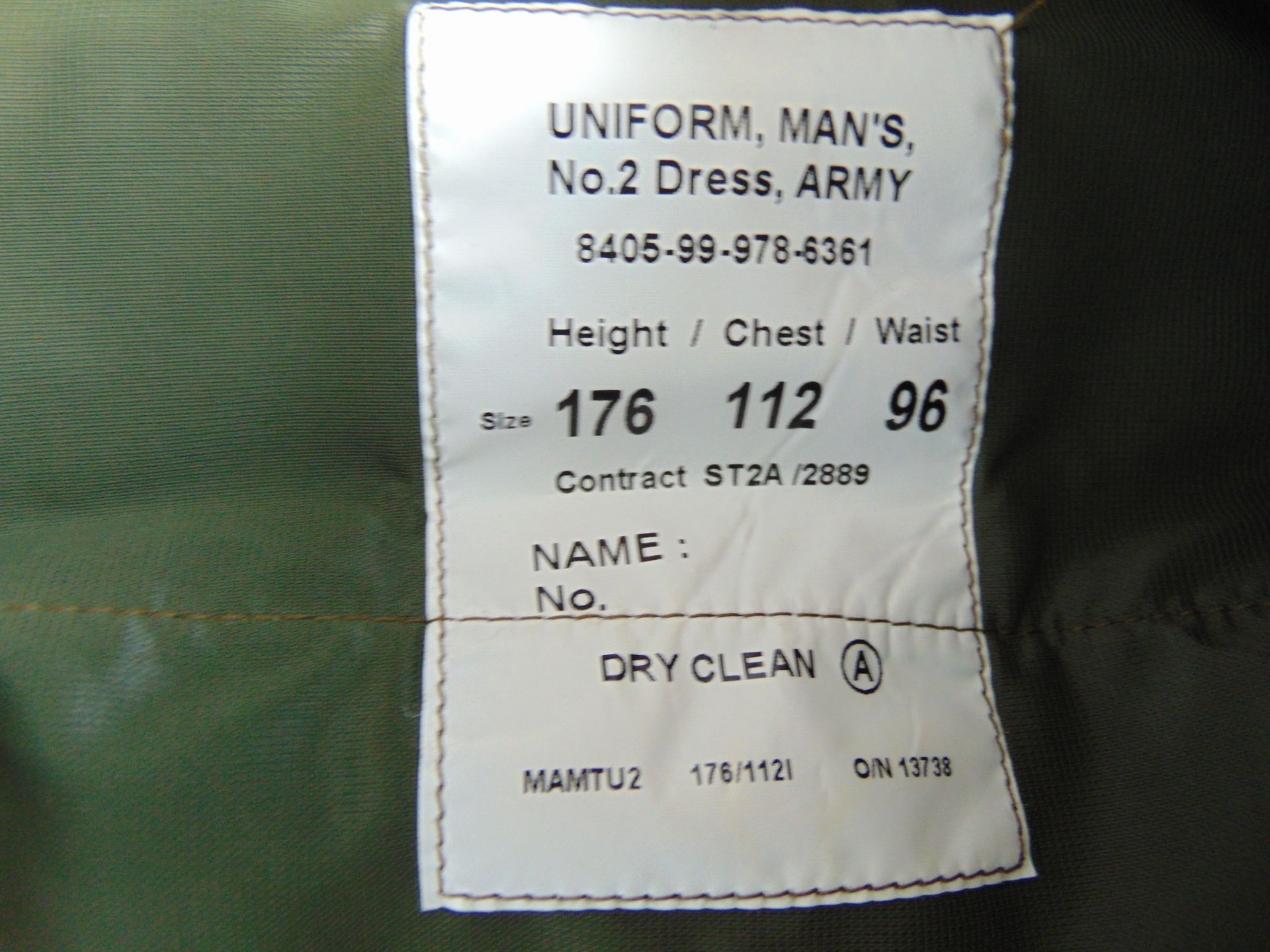 Unissued British Army REME No2 Dress Uniform Jacket and Trousers - Image 7 of 7