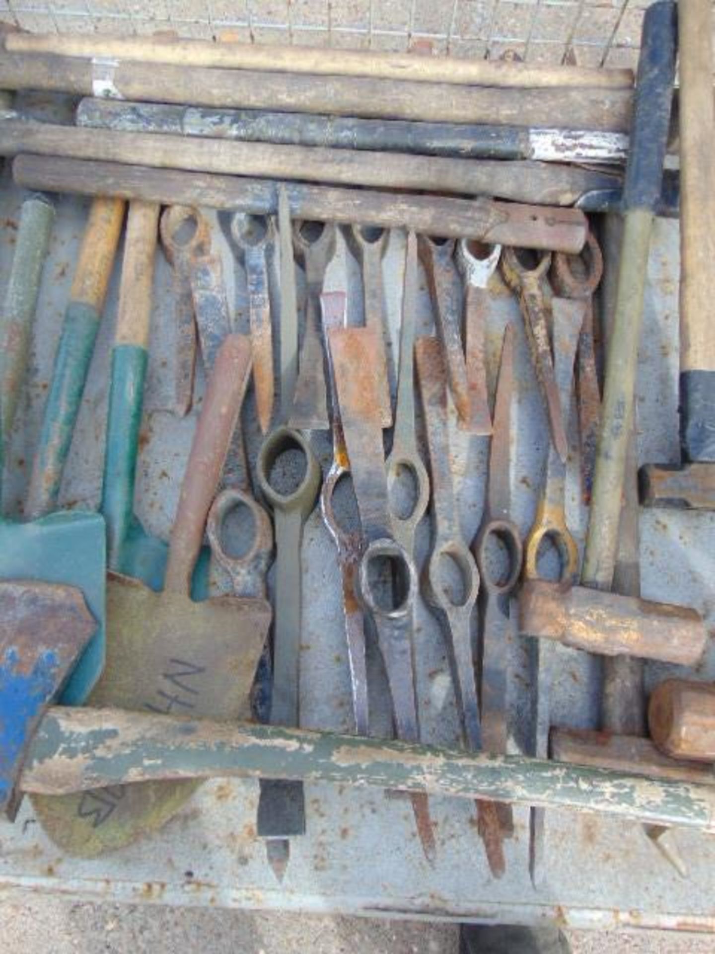 Stillage of Shovels, Picks. Hammers and Axe - Image 3 of 4