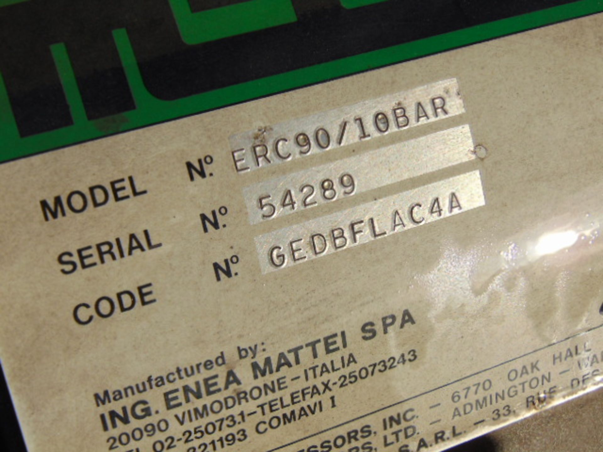 Mattei ERC90 10BAR Rotary Compressor - Bild 10 aus 11