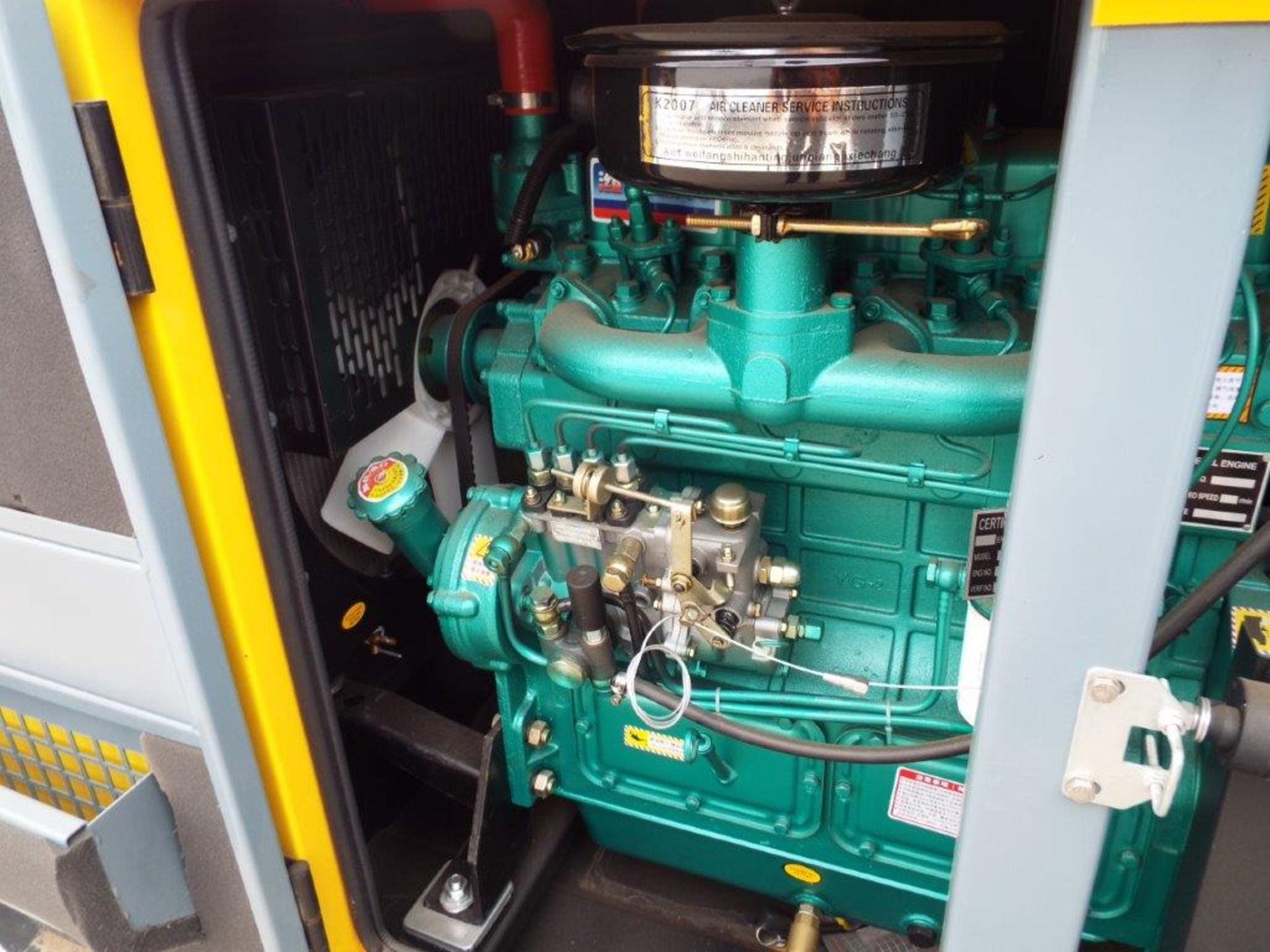 UNISSUED WITH TEST HOURS ONLY 30 KVA 3 Phase Silent Diesel Generator Set - Image 10 of 16