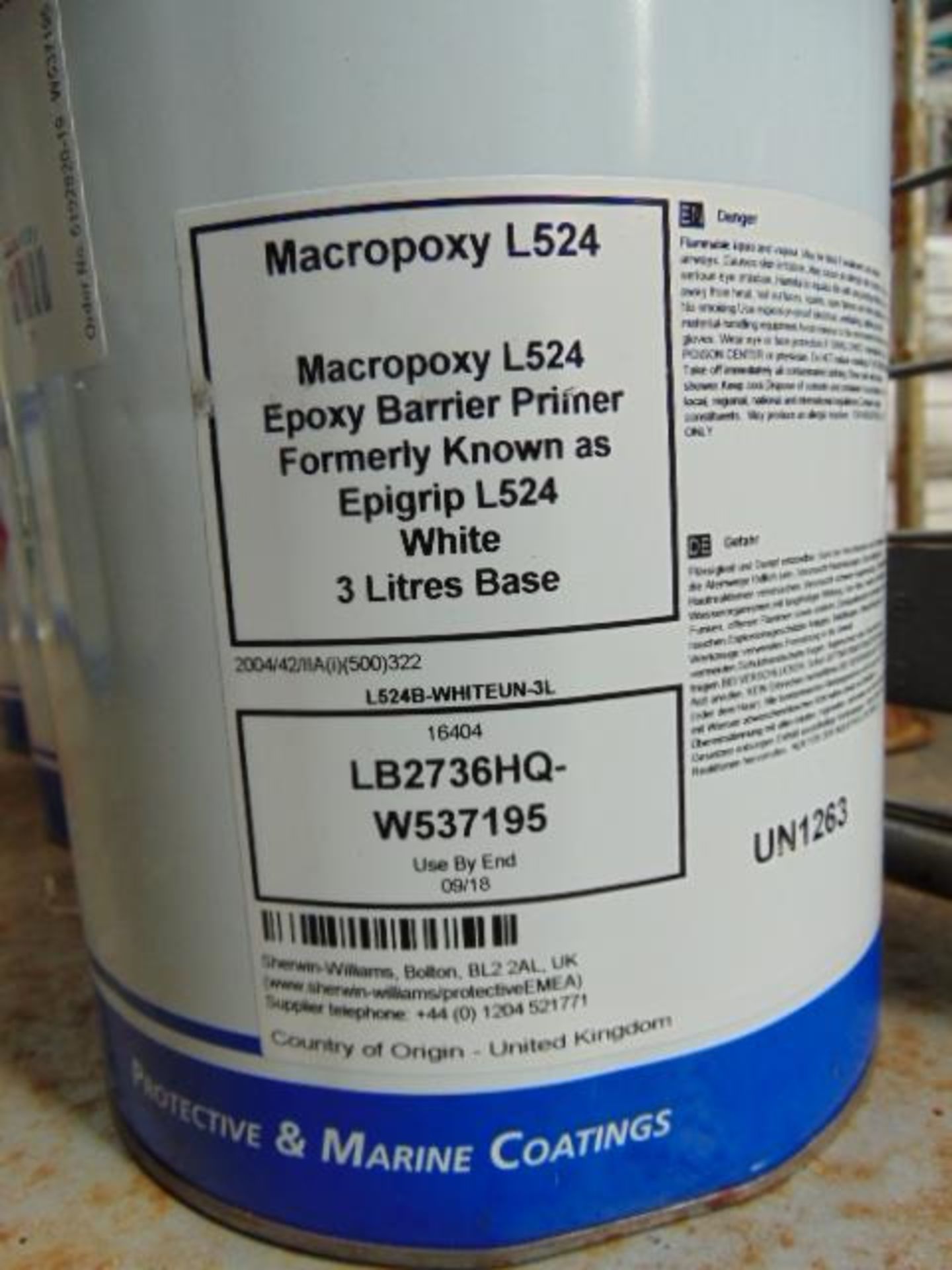 3 x Macropoxy L524 2-Part Barrier Primer - Image 2 of 3