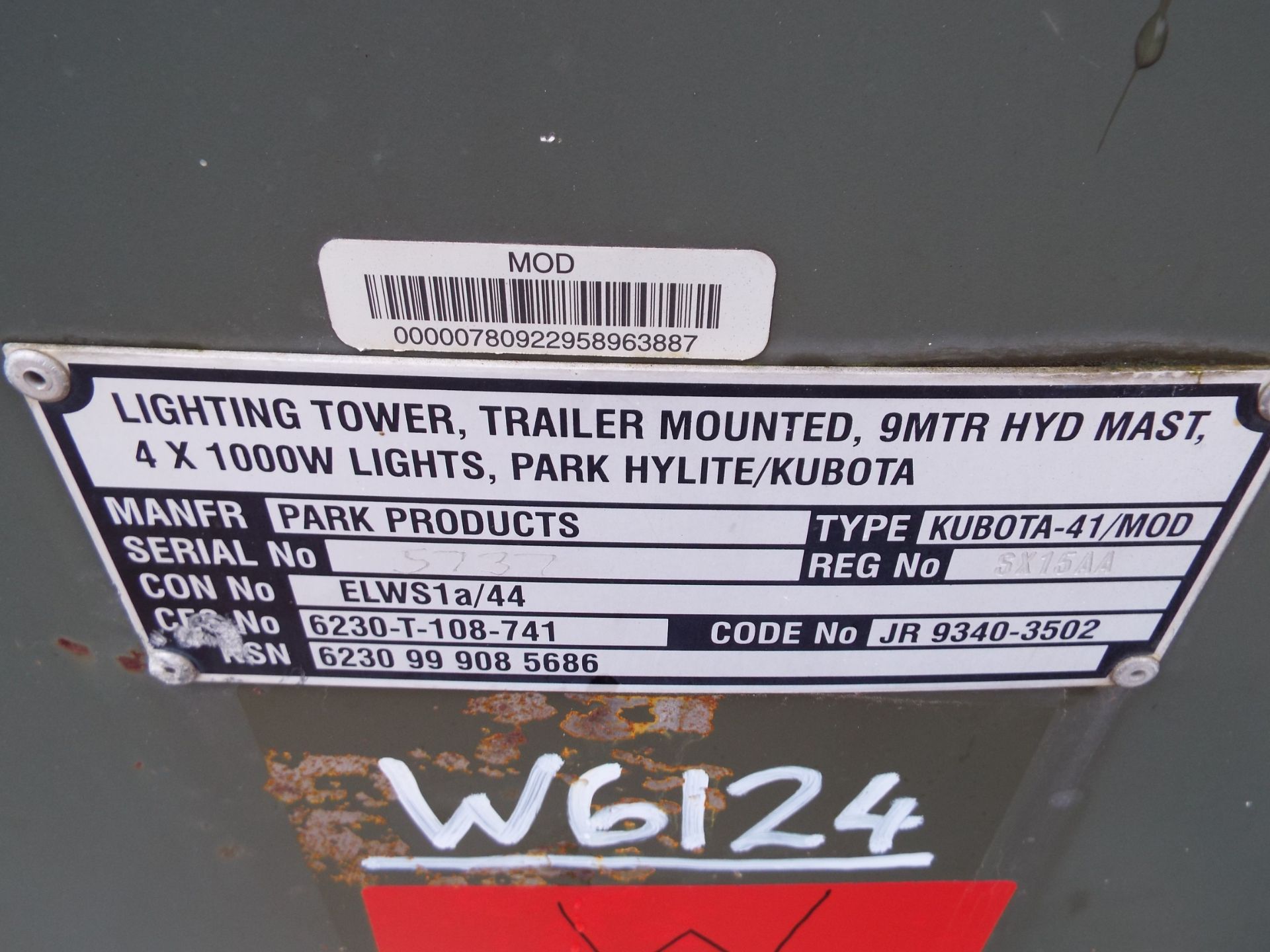 HyLite Kubota powered Trailer Mounted 9MTR Lighting Tower - Image 23 of 24