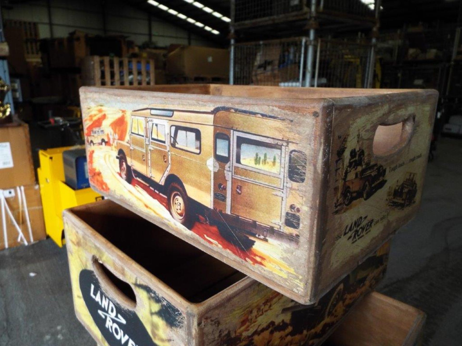 5 x Land Rover Wooden Display / Storage Boxes - Image 6 of 8