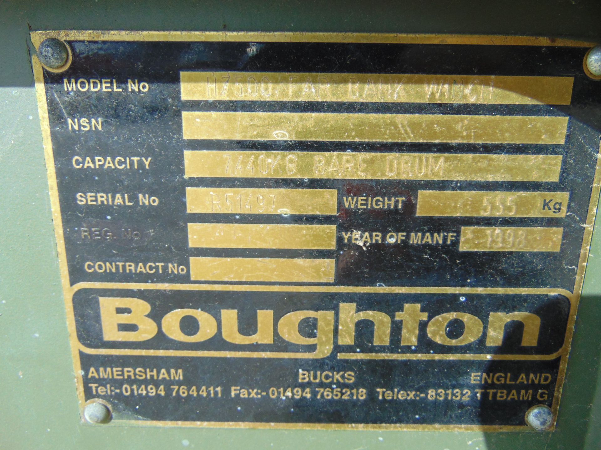 Boughton H7500 7.5T Vehicle Mounted Mechanical Winch Drum - Image 10 of 10