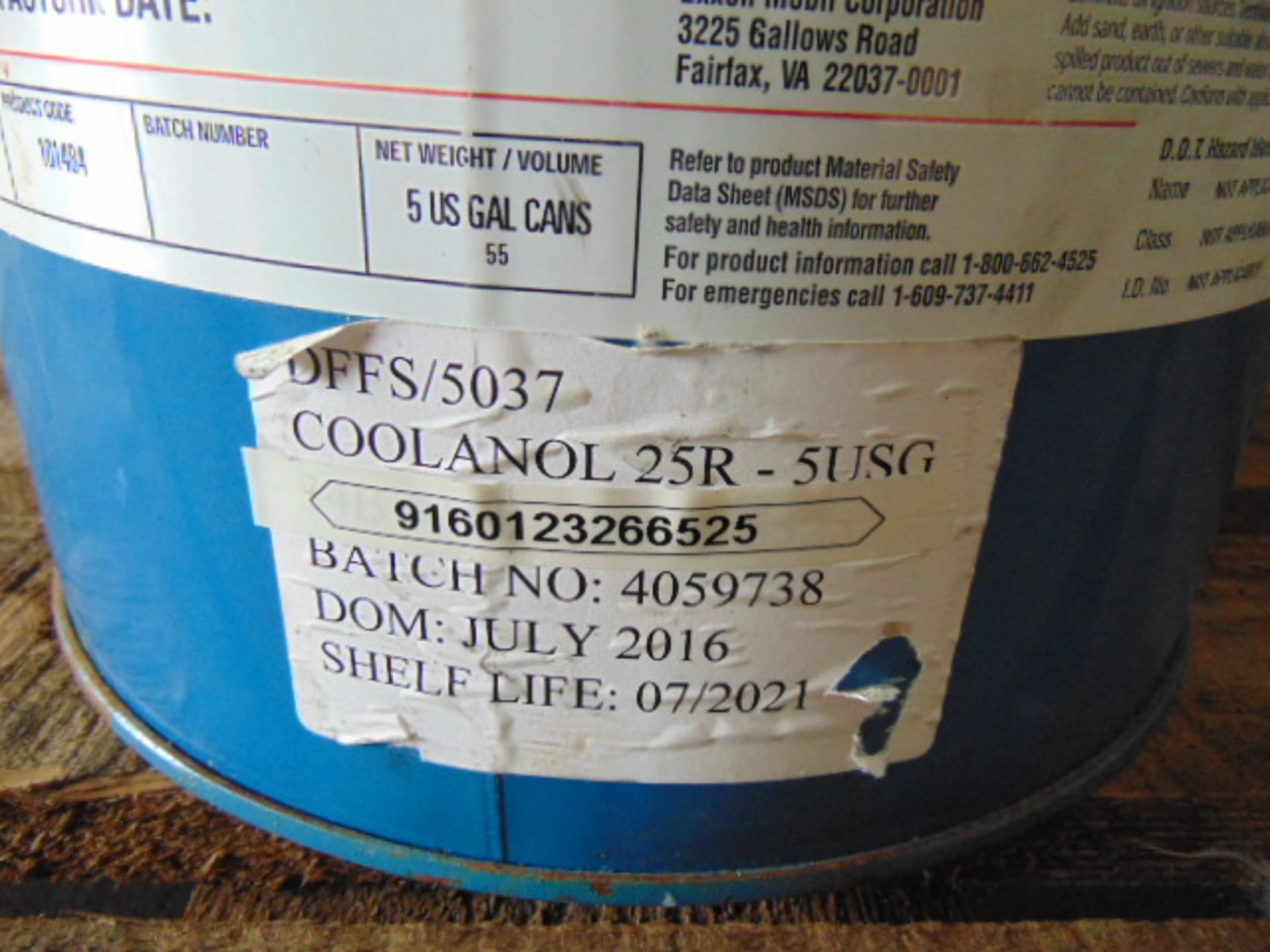 1 x Unissued Exxon Coolanol 25R Heat Transfer Fluid 5 USG - Image 3 of 3