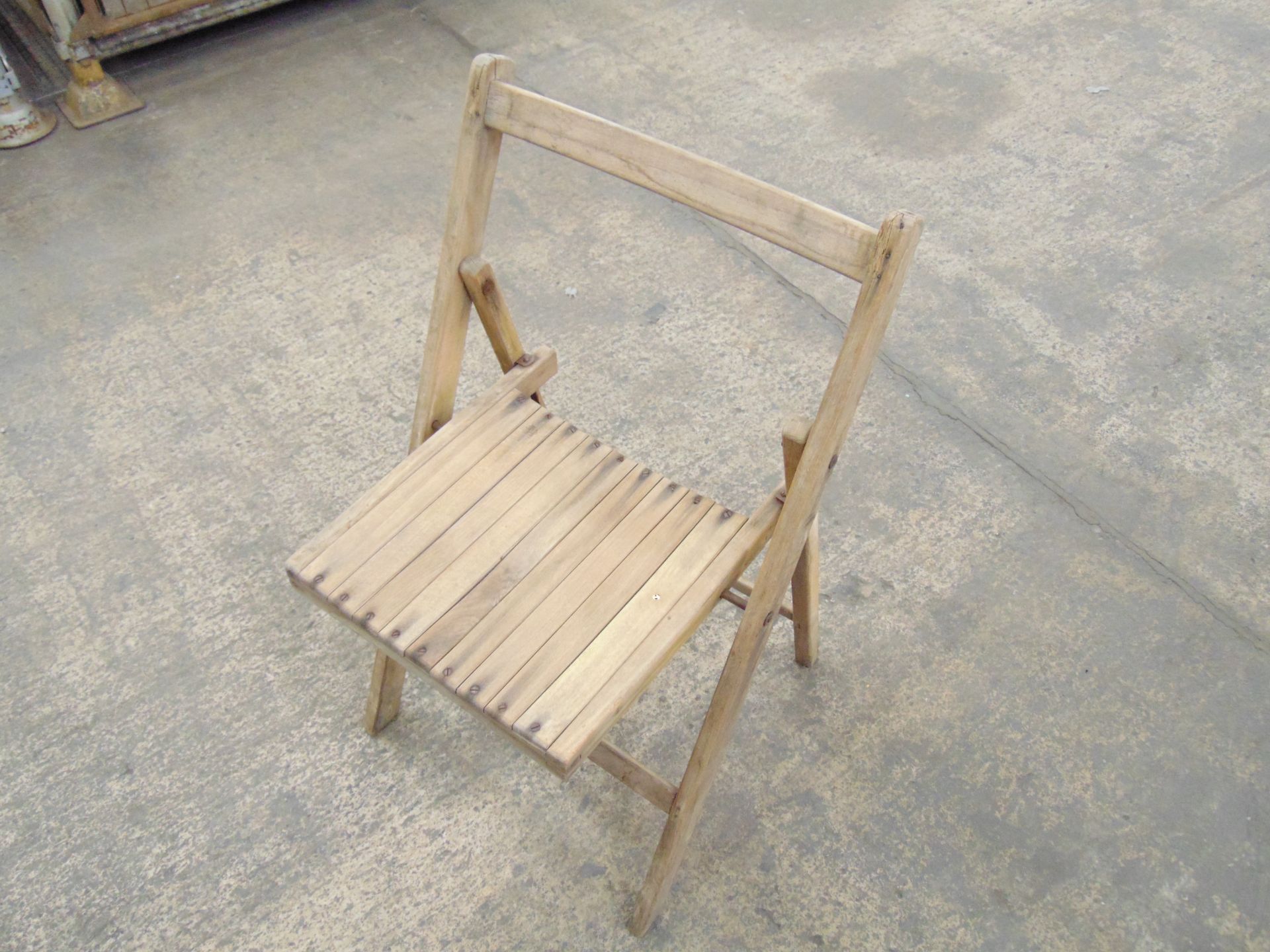 4 x Folding Beech Chairs - Bild 2 aus 4