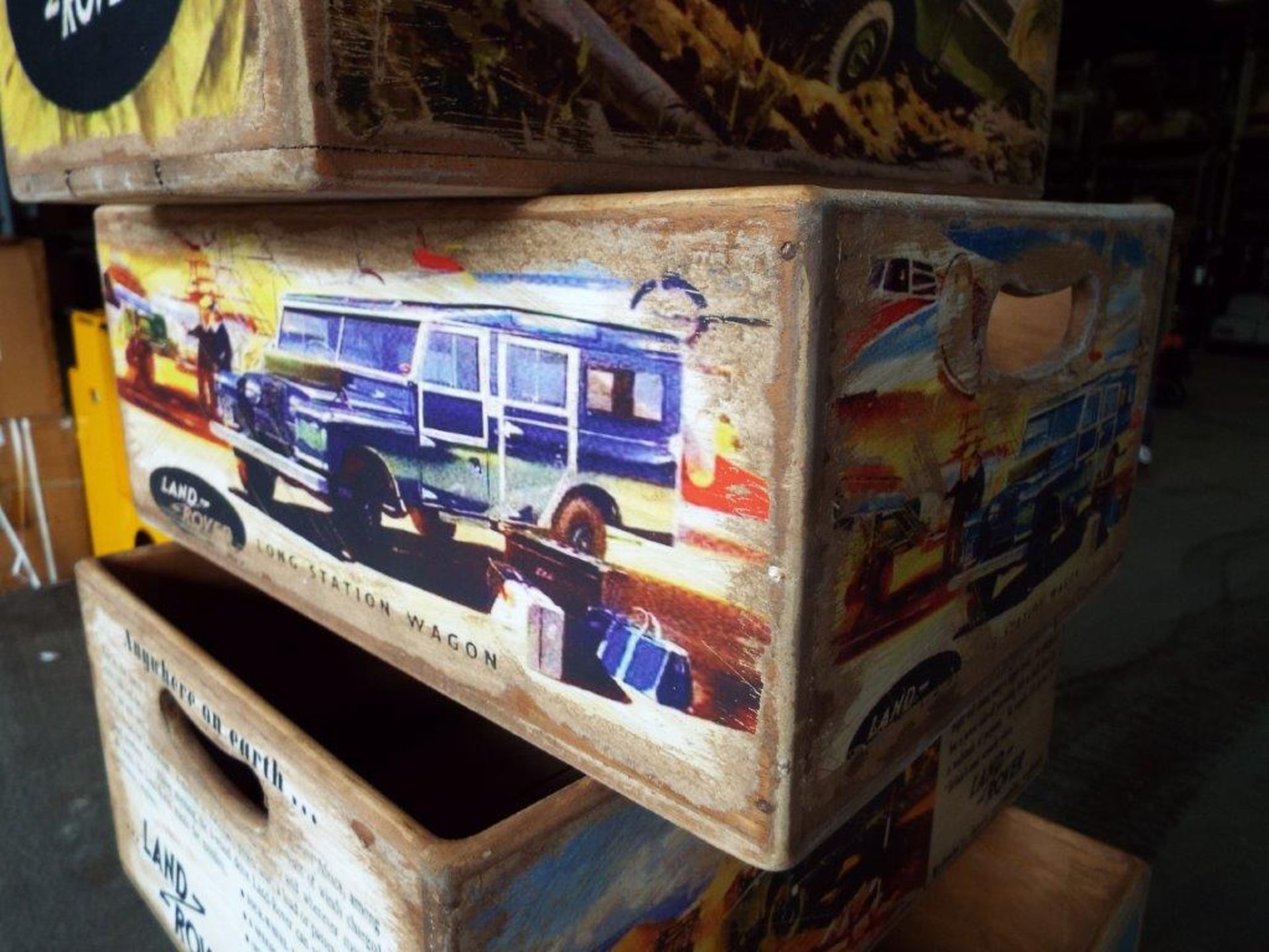 5 x Land Rover Wooden Display / Storage Boxes - Image 4 of 8