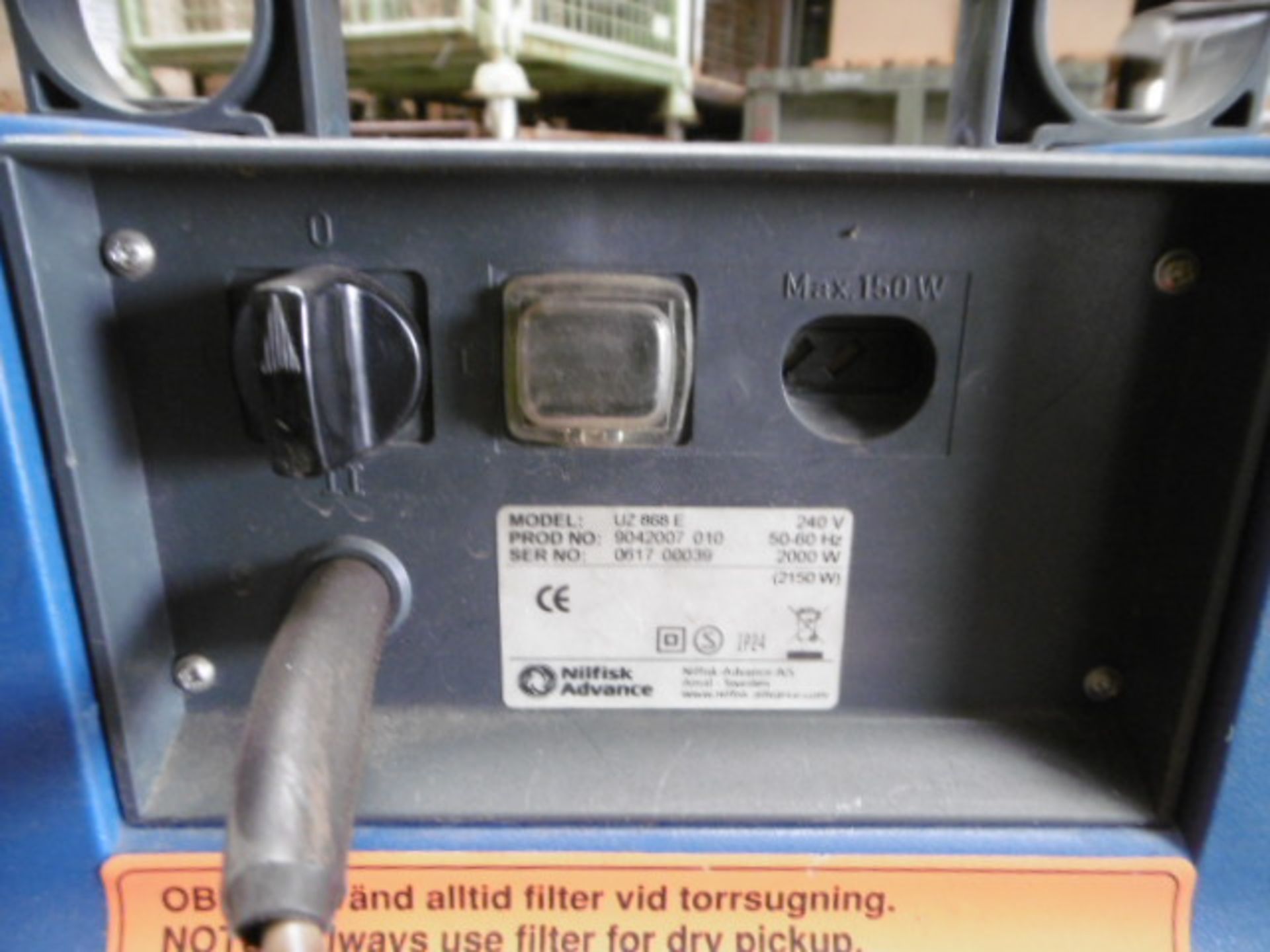 Nilfisk-Advance UZ 868 E HD Vacuum Cleaner - Bild 5 aus 6