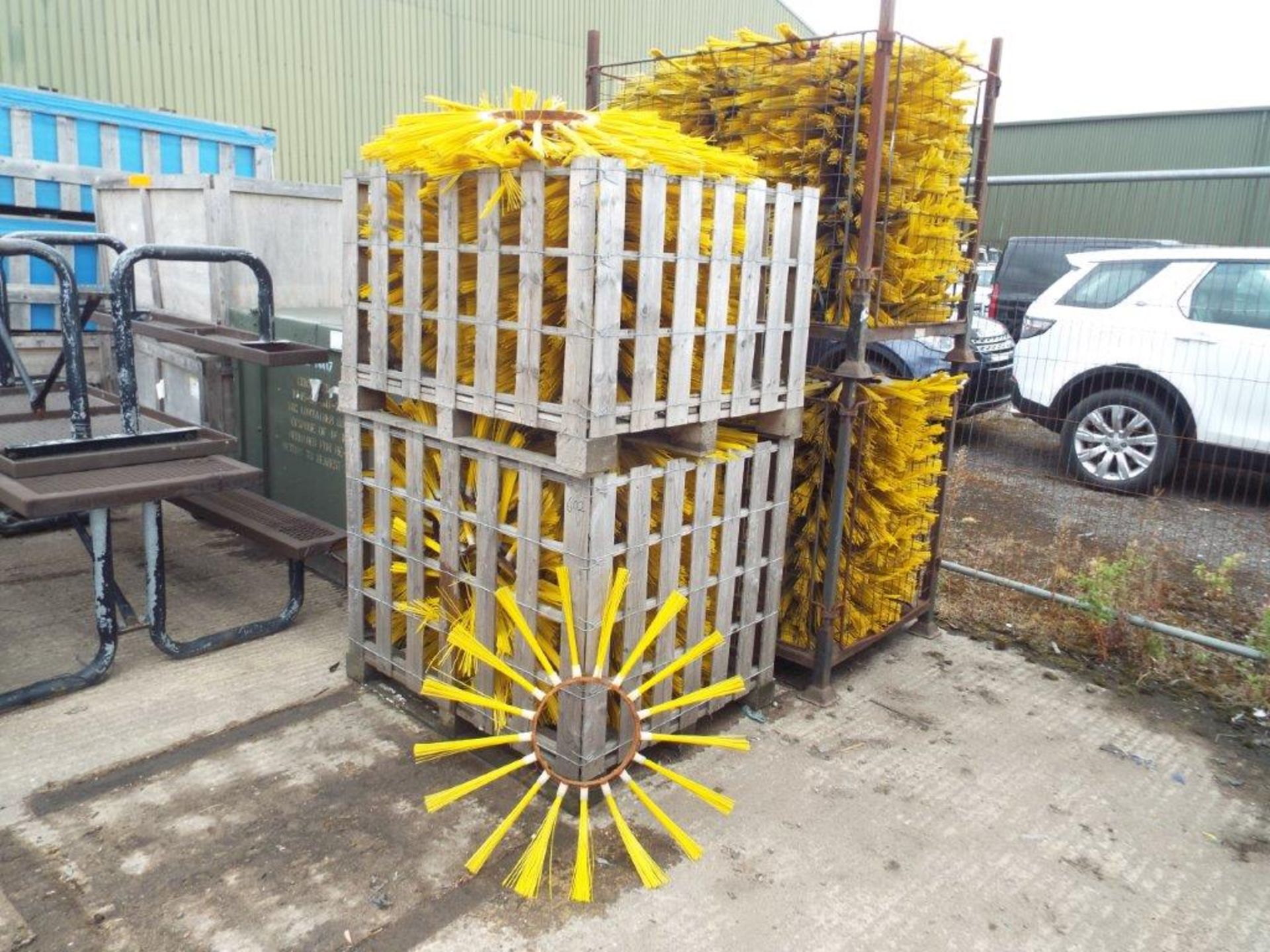 4 x Stillages of Johnston Runway Sweeper Brush Segments