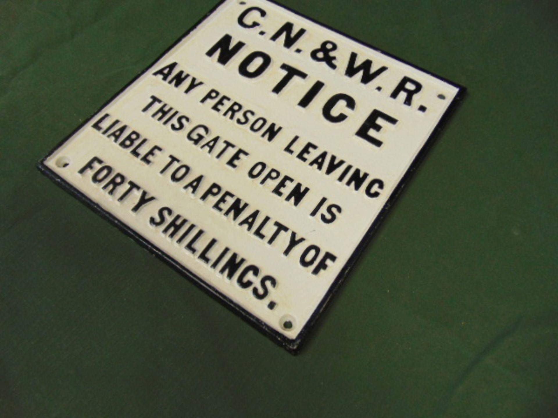 Cast Iron Railway Sign - Image 2 of 2
