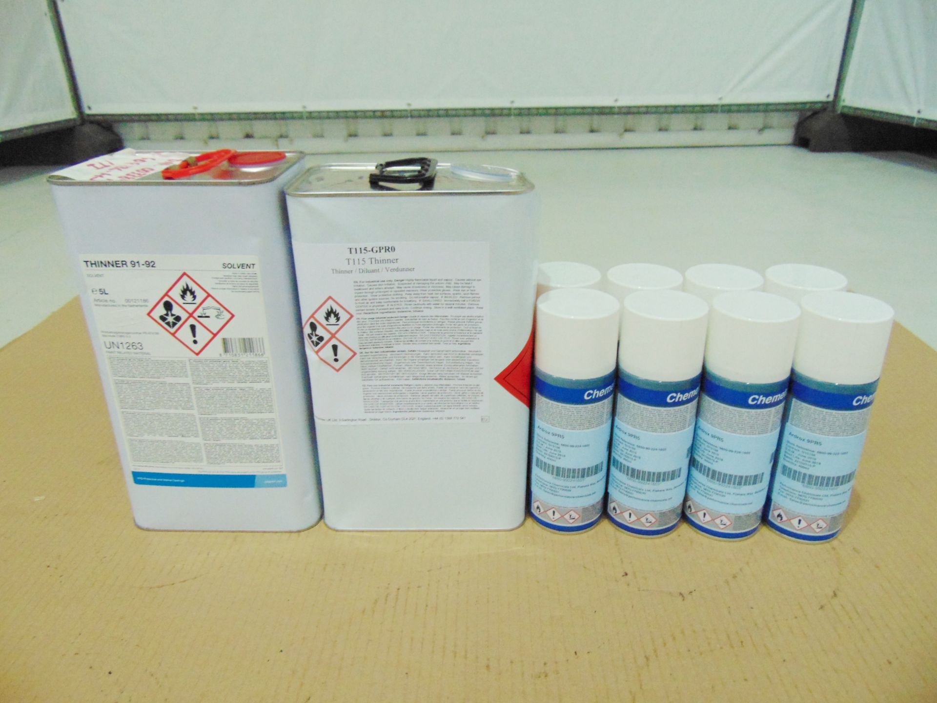 2 x Unissued PPG 5L Paint Thinners & 8 x Unissued Chemetall Ardrox 9PR5 Penetrant Remover - Image 2 of 7
