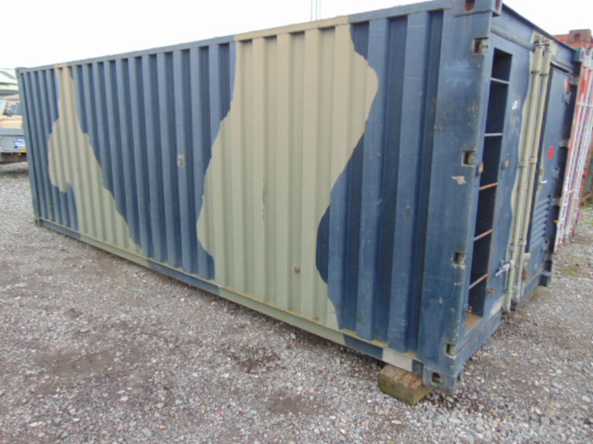 20ft ISO Shipping Container complete with fitted internal roller racking storage system