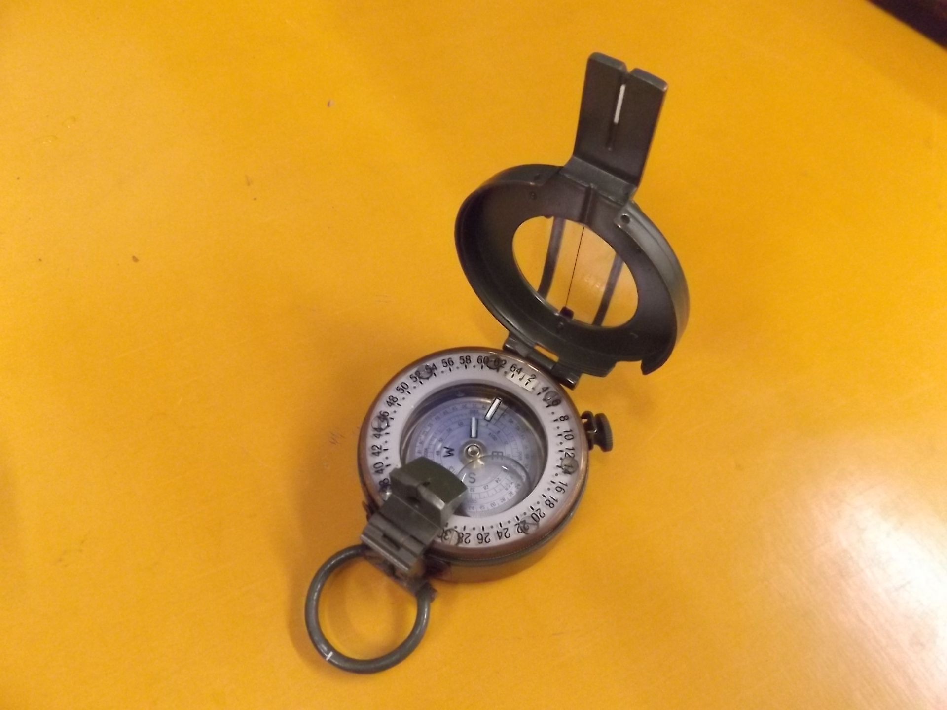 Genuine British Army Stanley Prismatic Marching Compass complete with webbing pouch - Image 2 of 7