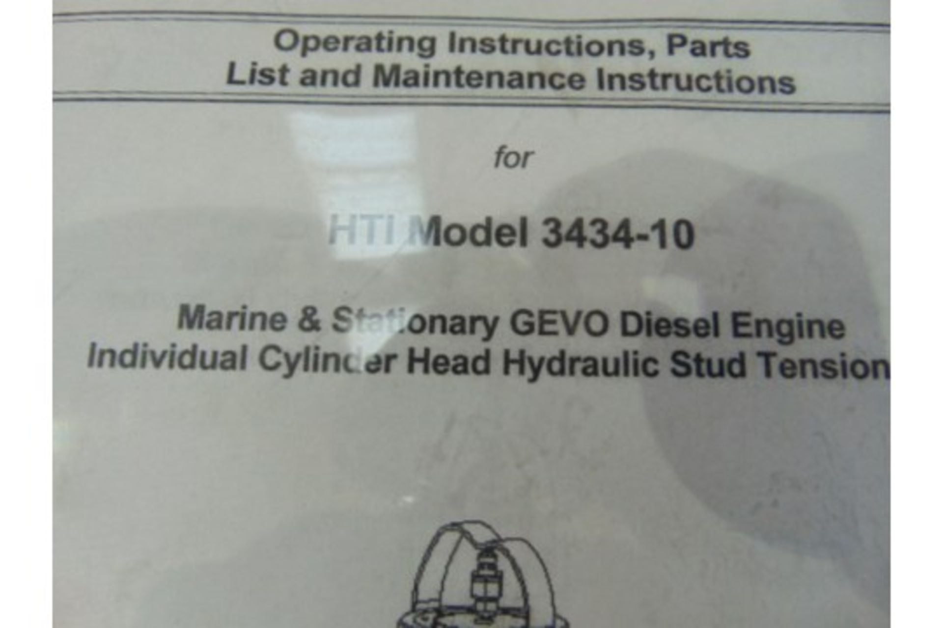 Rare Marine & Stationary GEVO Diesel Engine Individual Cylinder Head Hydraulic Stud Tensioner Kit - Image 12 of 14