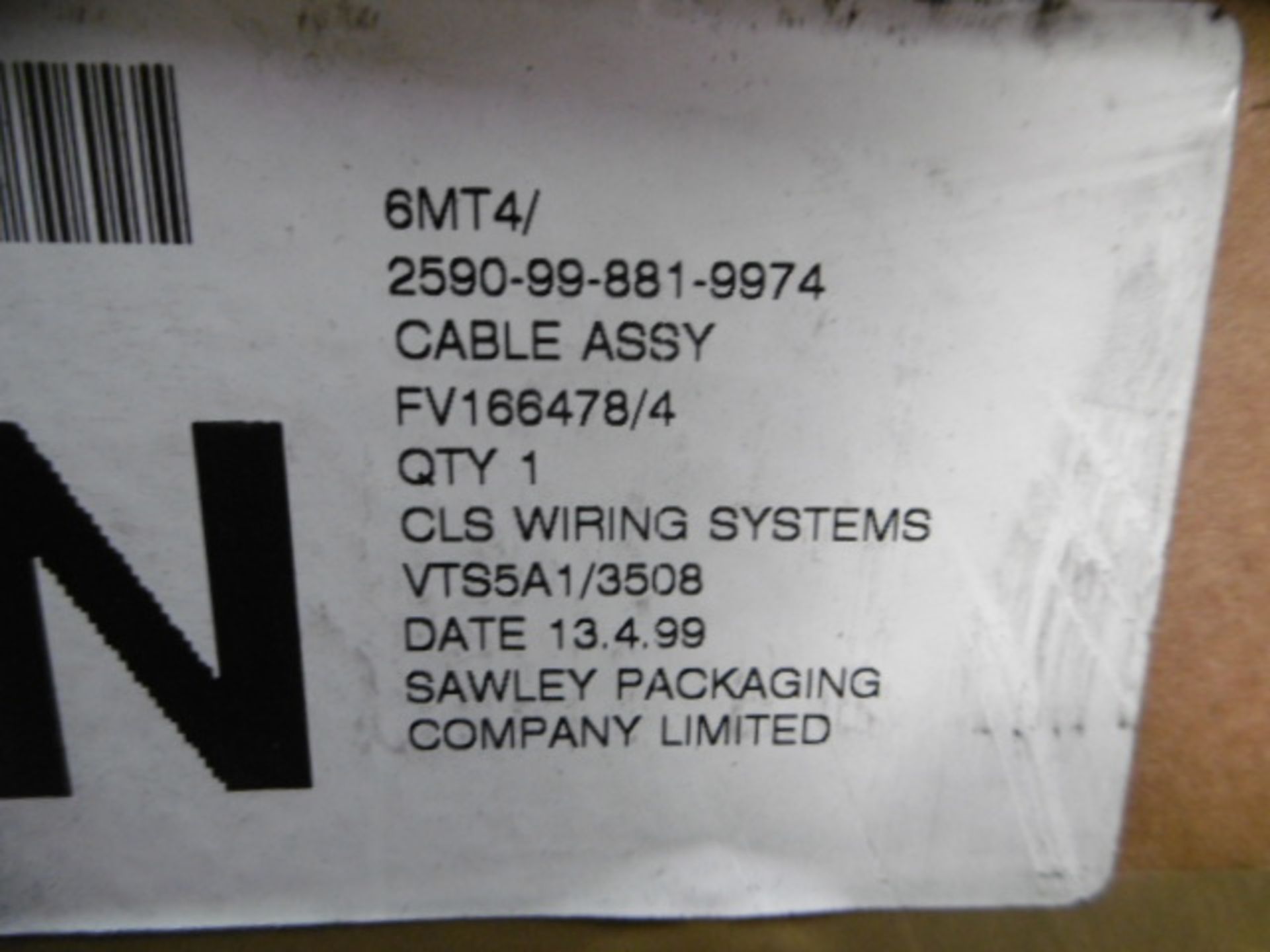 4 x Hagglunds 12 Pin Cable Assy P/No FV166478/4 - Image 4 of 4