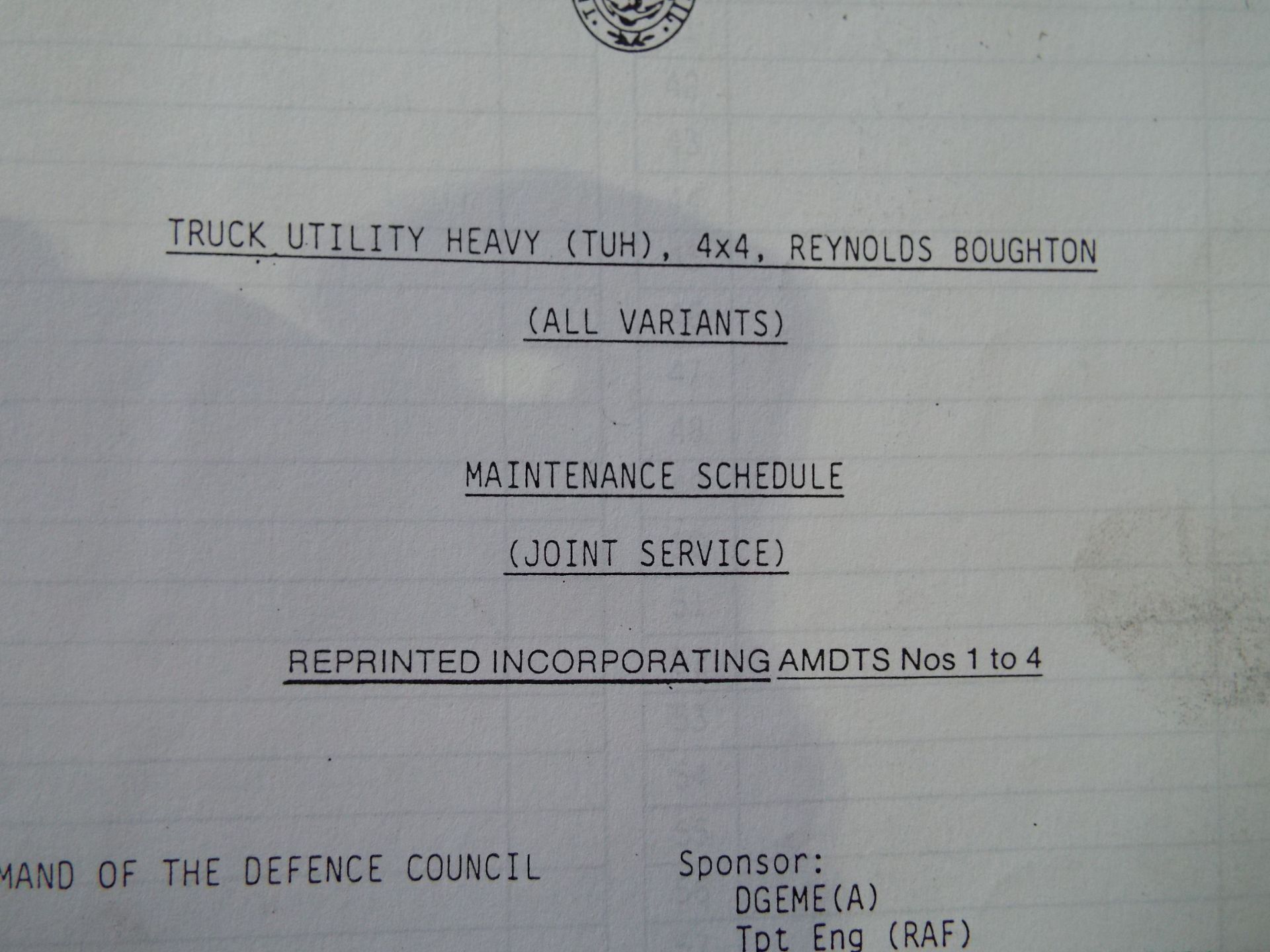 Extremely Rare RB44 Maintenance Schedule - Image 2 of 7