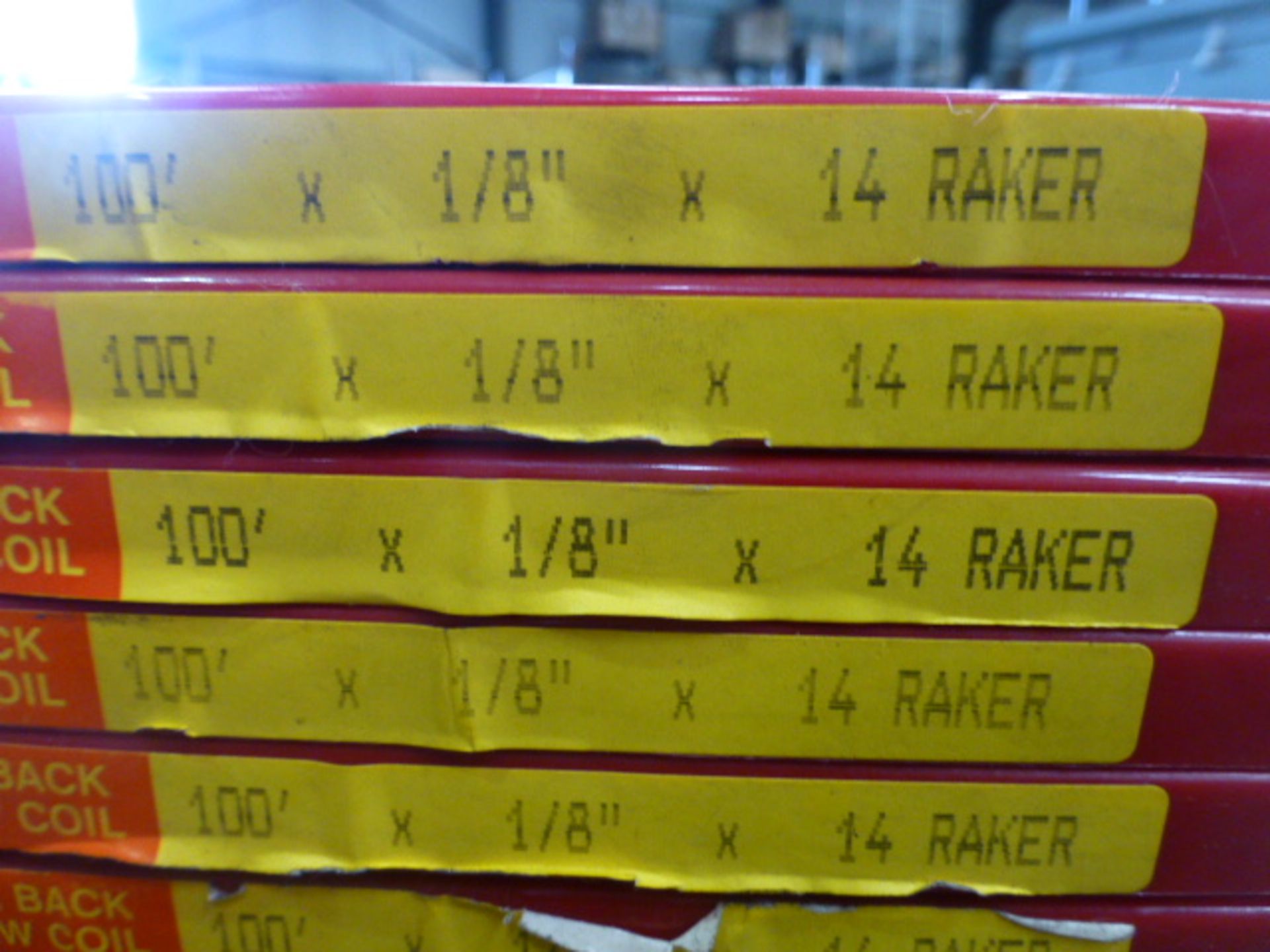 11 x Starrett 100ft Coil 1/8" 14 Raker Band Saw Blades - Image 4 of 5