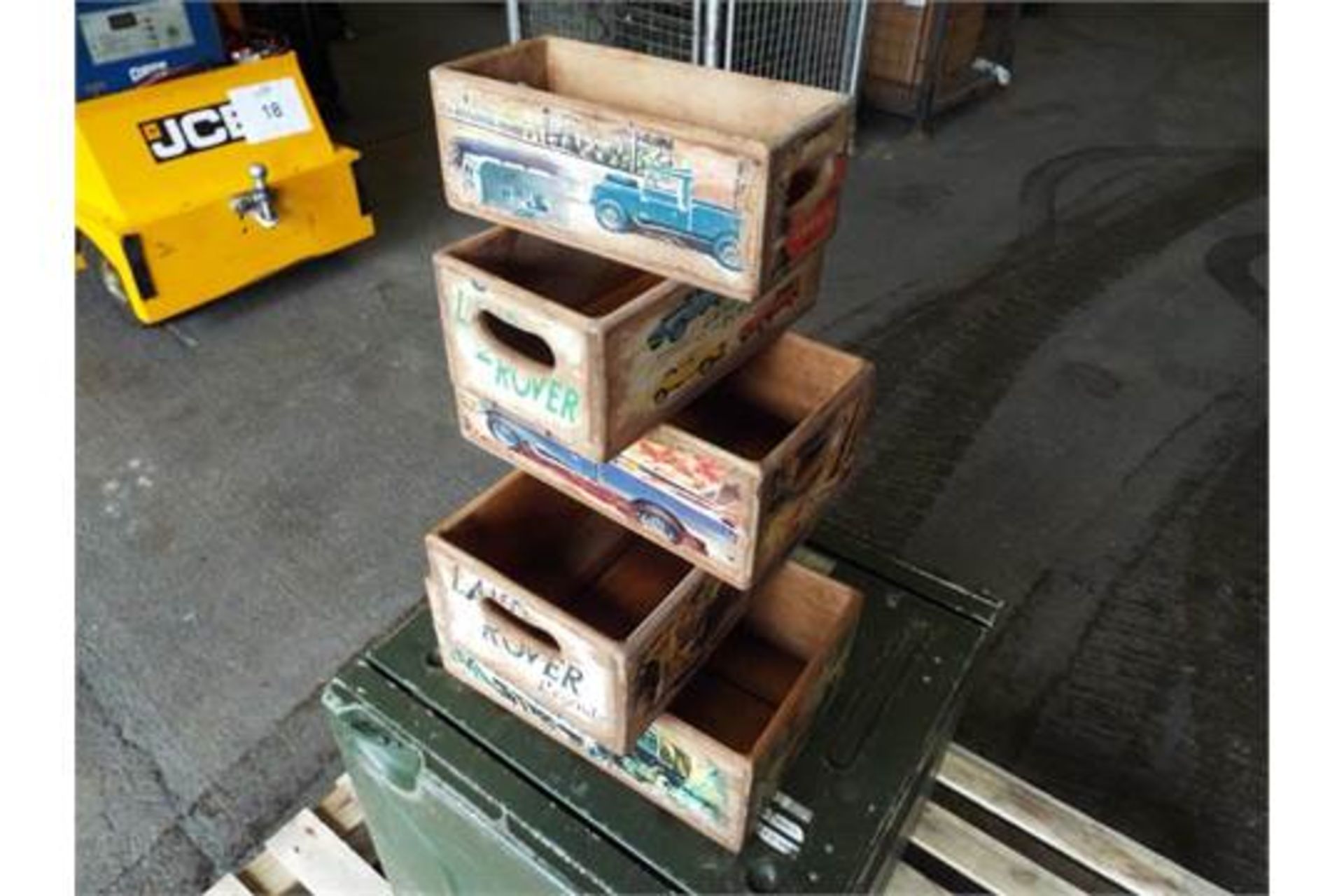 5 x Land Rover Wooden Display / Storage Boxes
