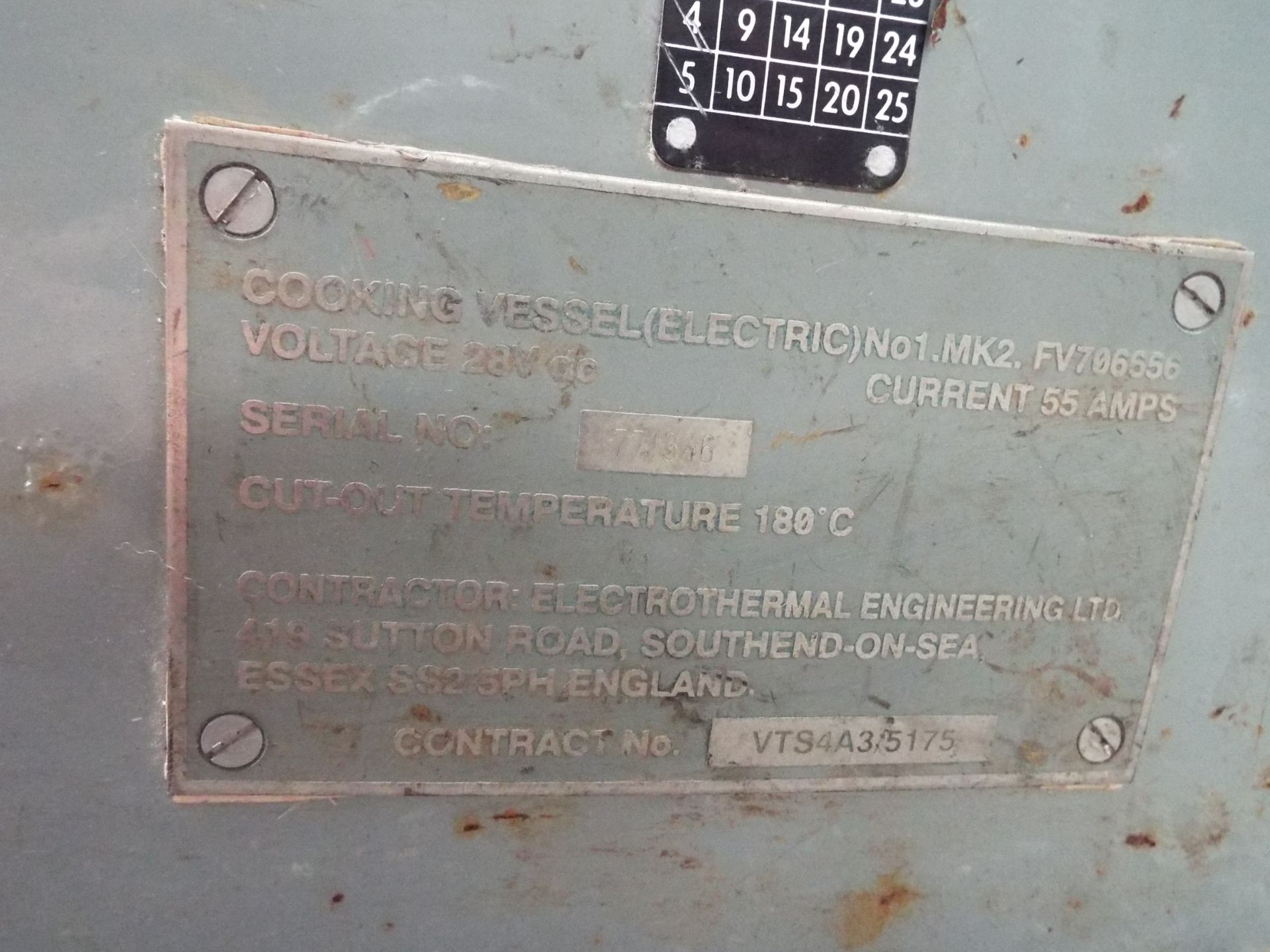 2 x Cooking Vessel (electric 24V) No 1 Mk 2 FV 706656 - Image 5 of 6