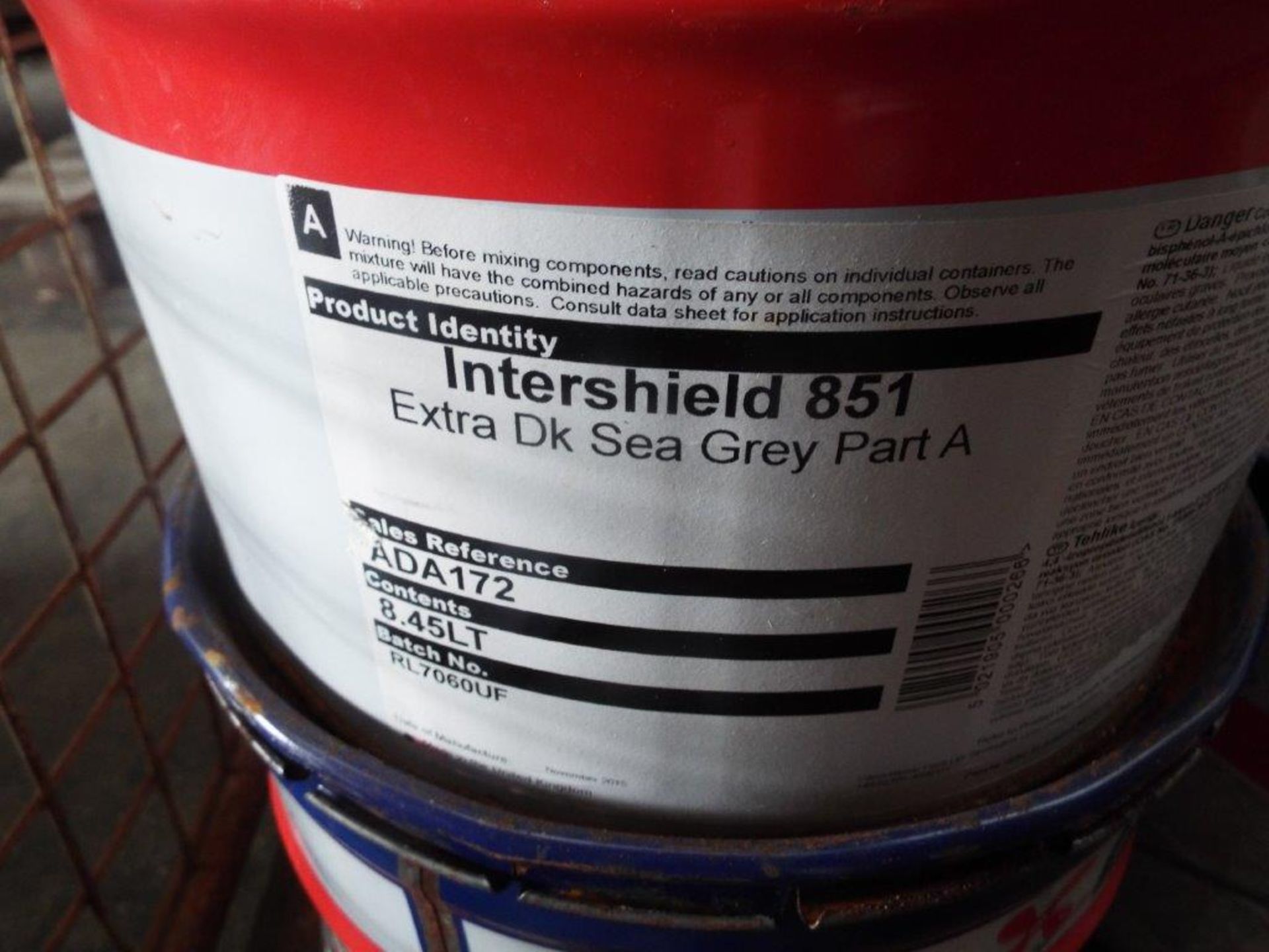 9 x Unissued 8.45/1.55L Cans of Intershield 851 2-Part Protective Coatings - Extra Dk Sea Grey - Bild 2 aus 4