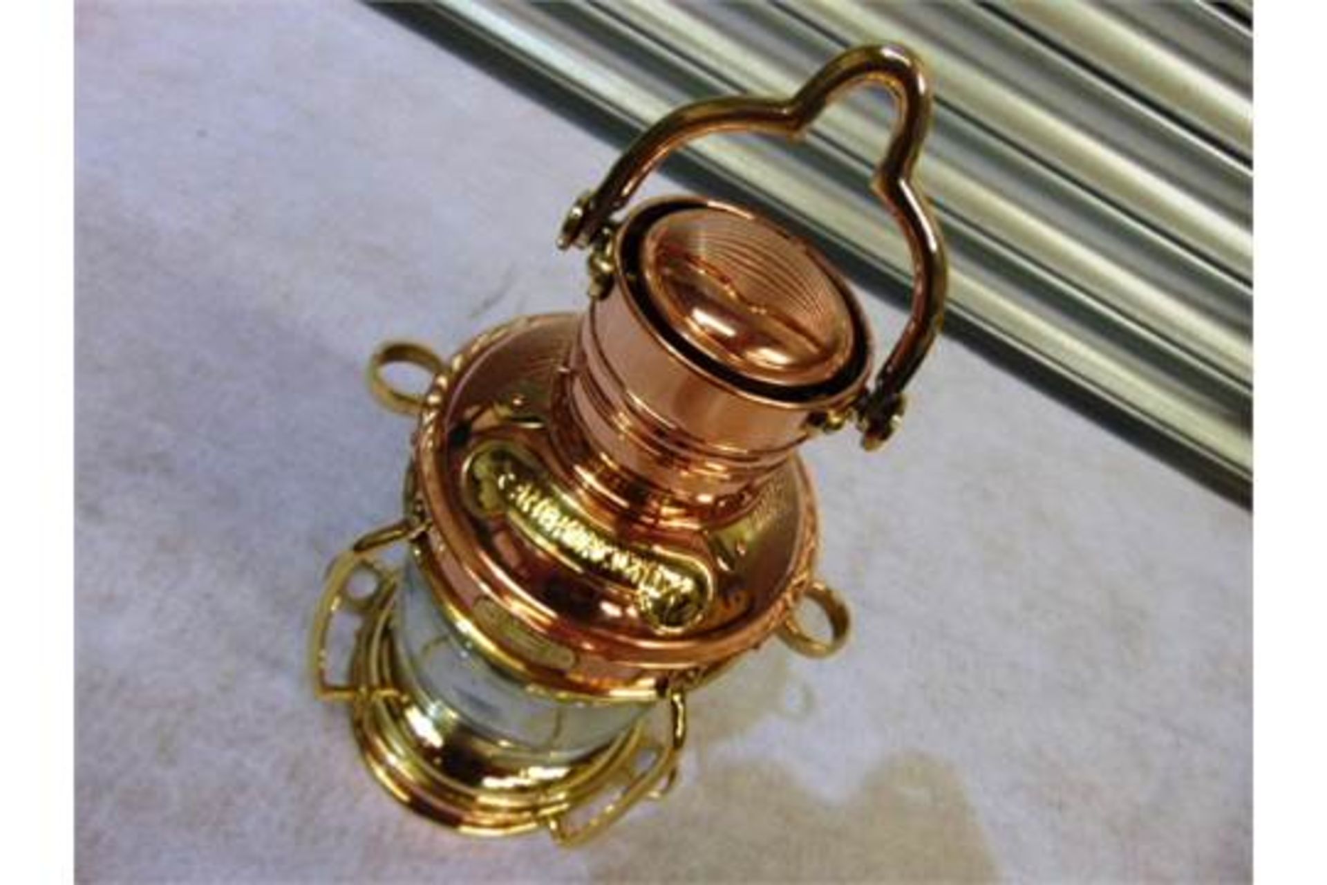 Brass and Copper Anchor Lamp - Image 2 of 4