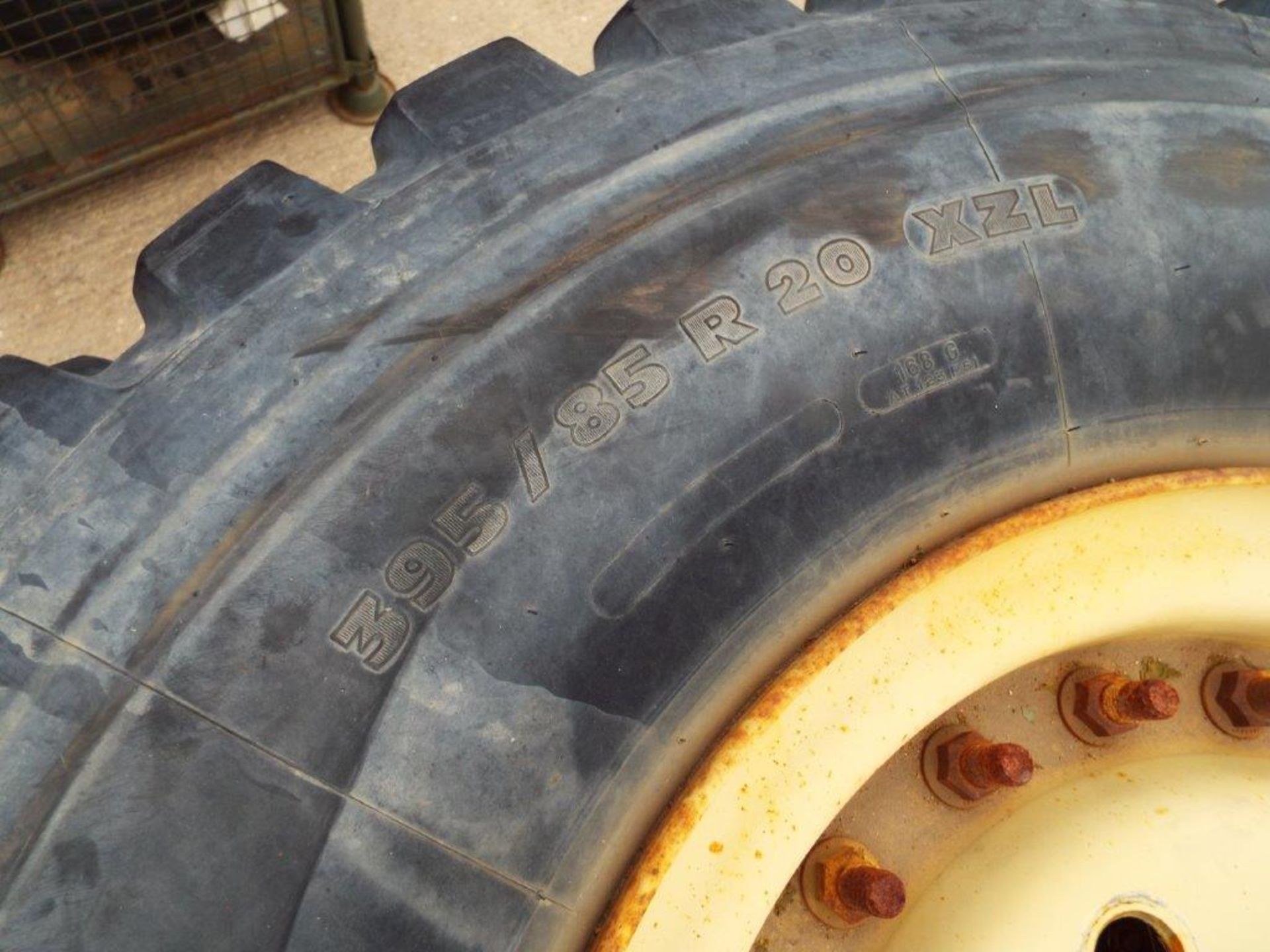 4 x Michelin XZL 395/85 R20 Tyres with 10 Stud Rims - Image 3 of 9