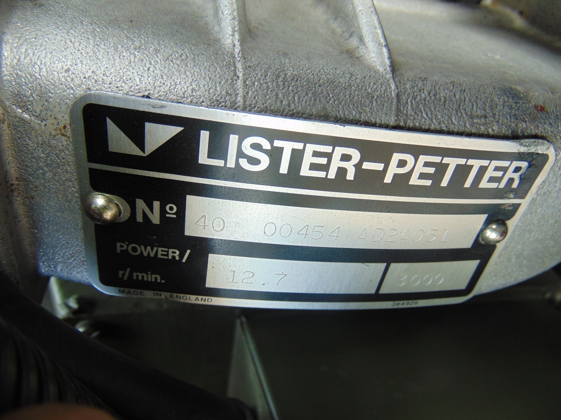 Lister Petter Air Log 4169 A 5.6 KVA Diesel Generator - Bild 17 aus 17