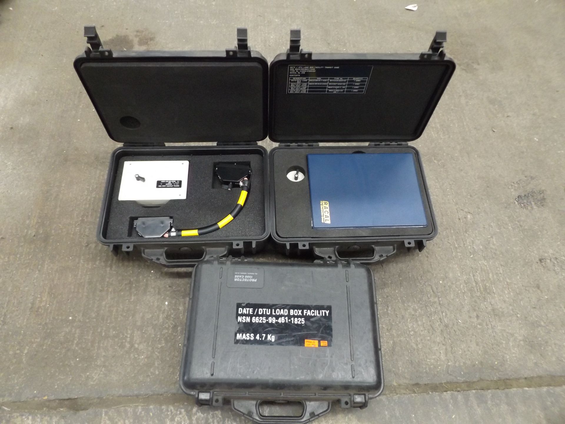 3 x Racal DTU Load Box Facilities in Peli Protector 1500 Cases