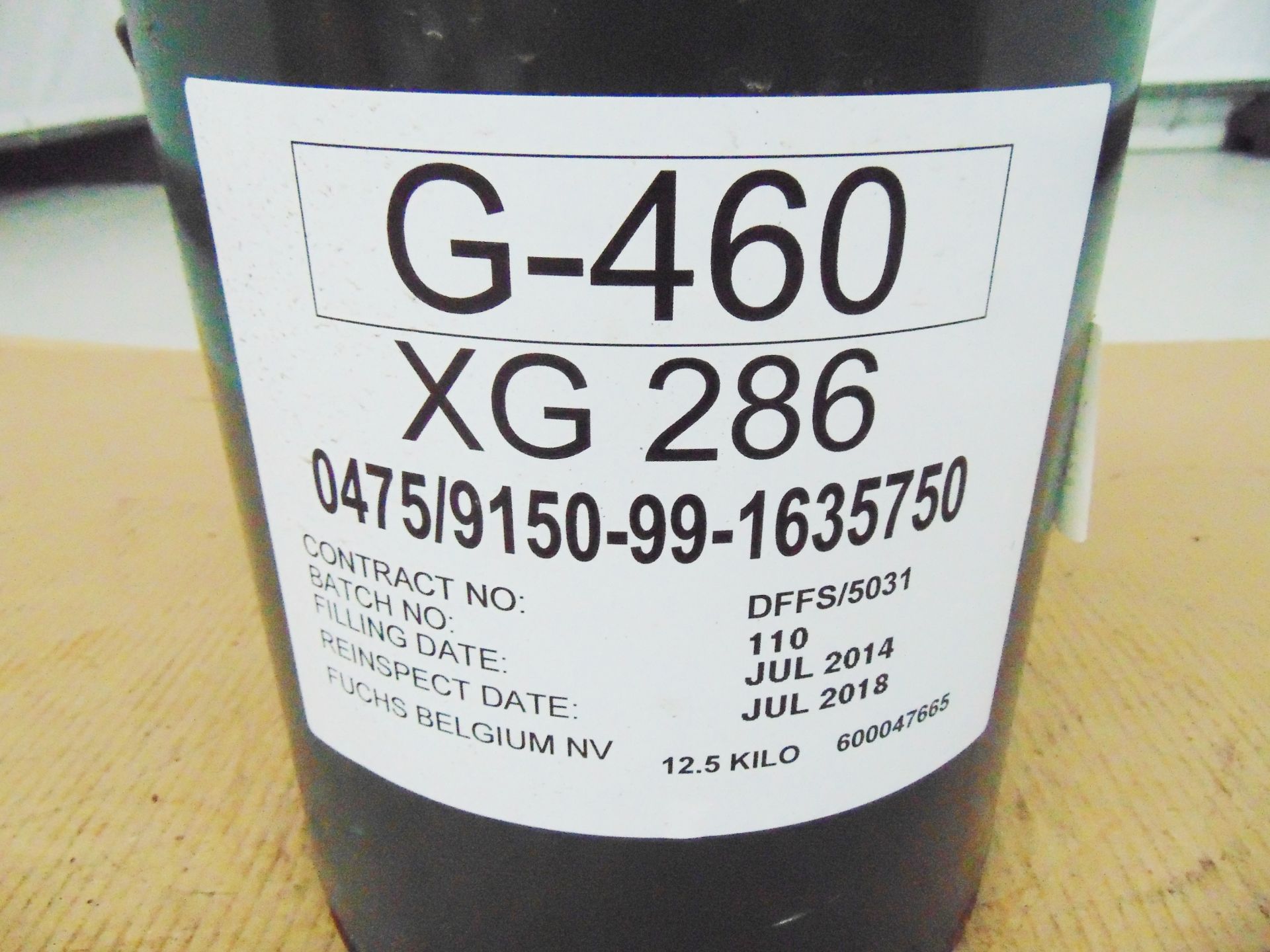 1 x Unissued 12.5Kg Tin of G-460 XG-286 Sea Water Resistant Grease - Image 3 of 3