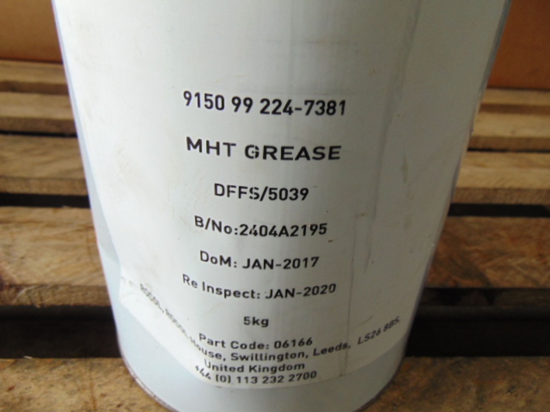 1 x Unissued 5Kg Tin of MHT Heavy Duty Bearing Grease - Image 2 of 2