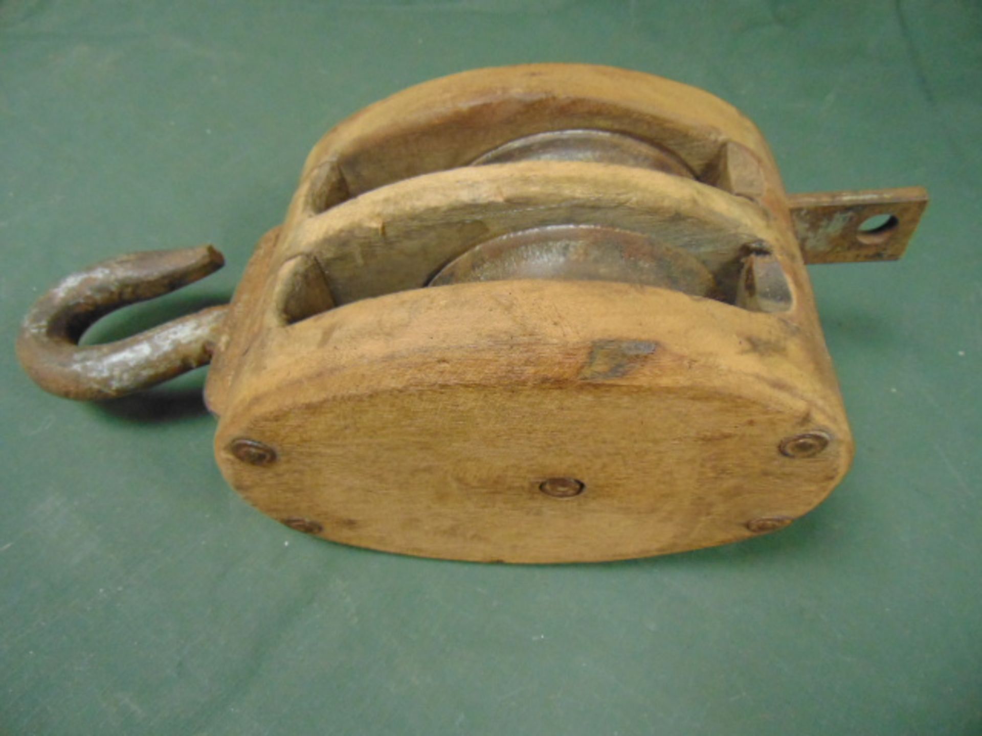 Vintage Wooden Hook and Block