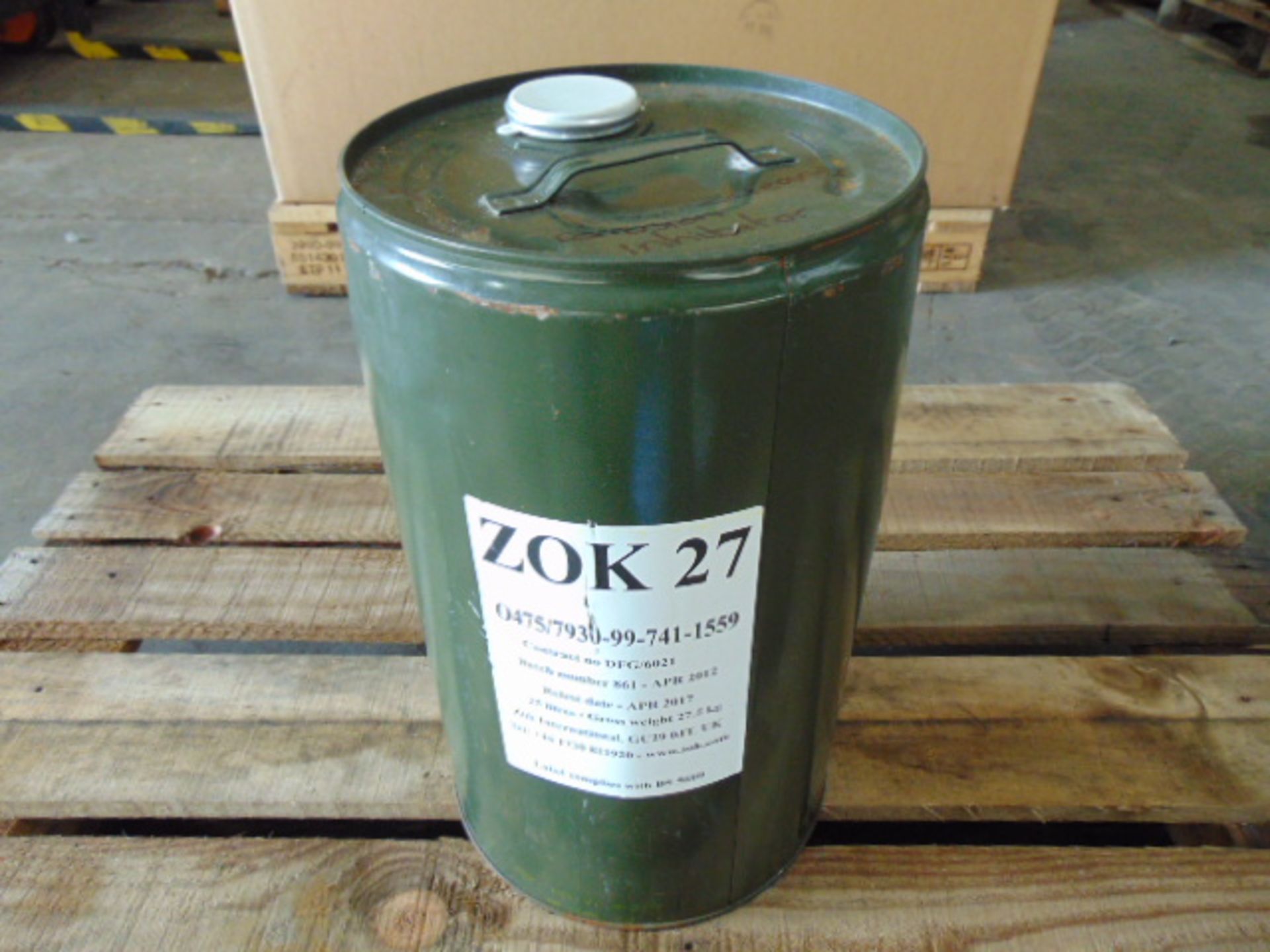 1 x Unissued 25L Drum of ZOK 27 Gas Turbine Cleaner / Inhibitor