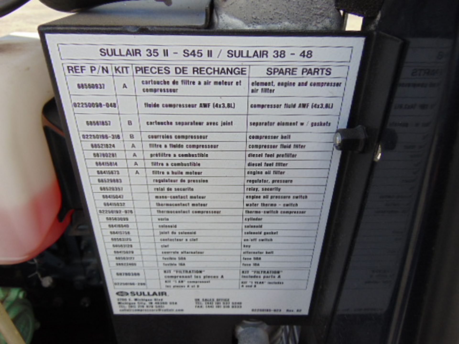 2013 Towable Sullair 2 Tool Kubota Diesel Air Compressor - Bild 16 aus 19