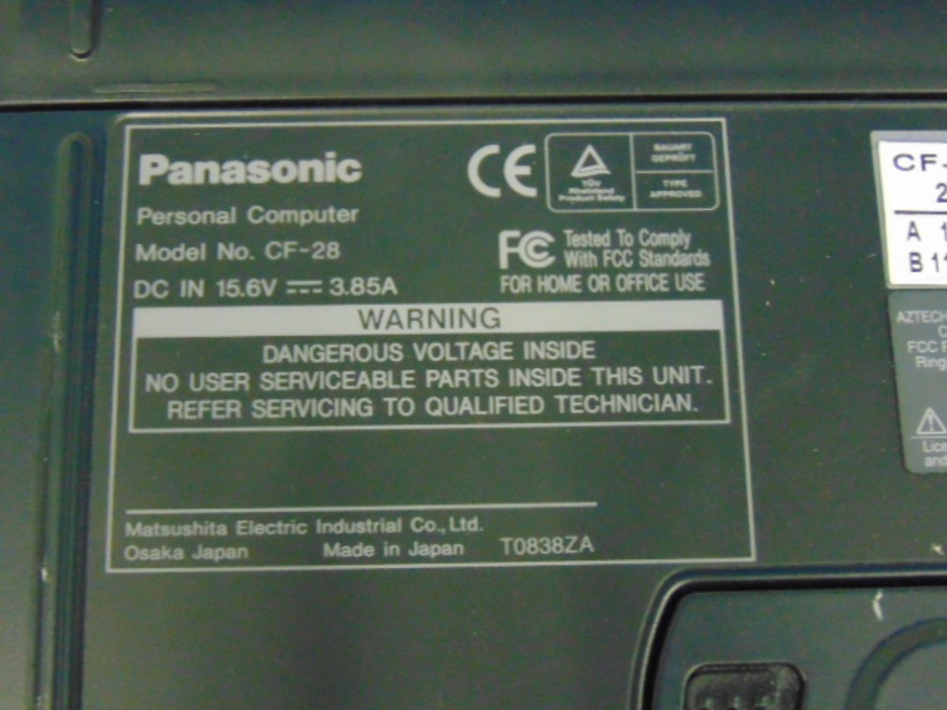 Panasonic CF-28 Toughbook Laptop - Image 8 of 11