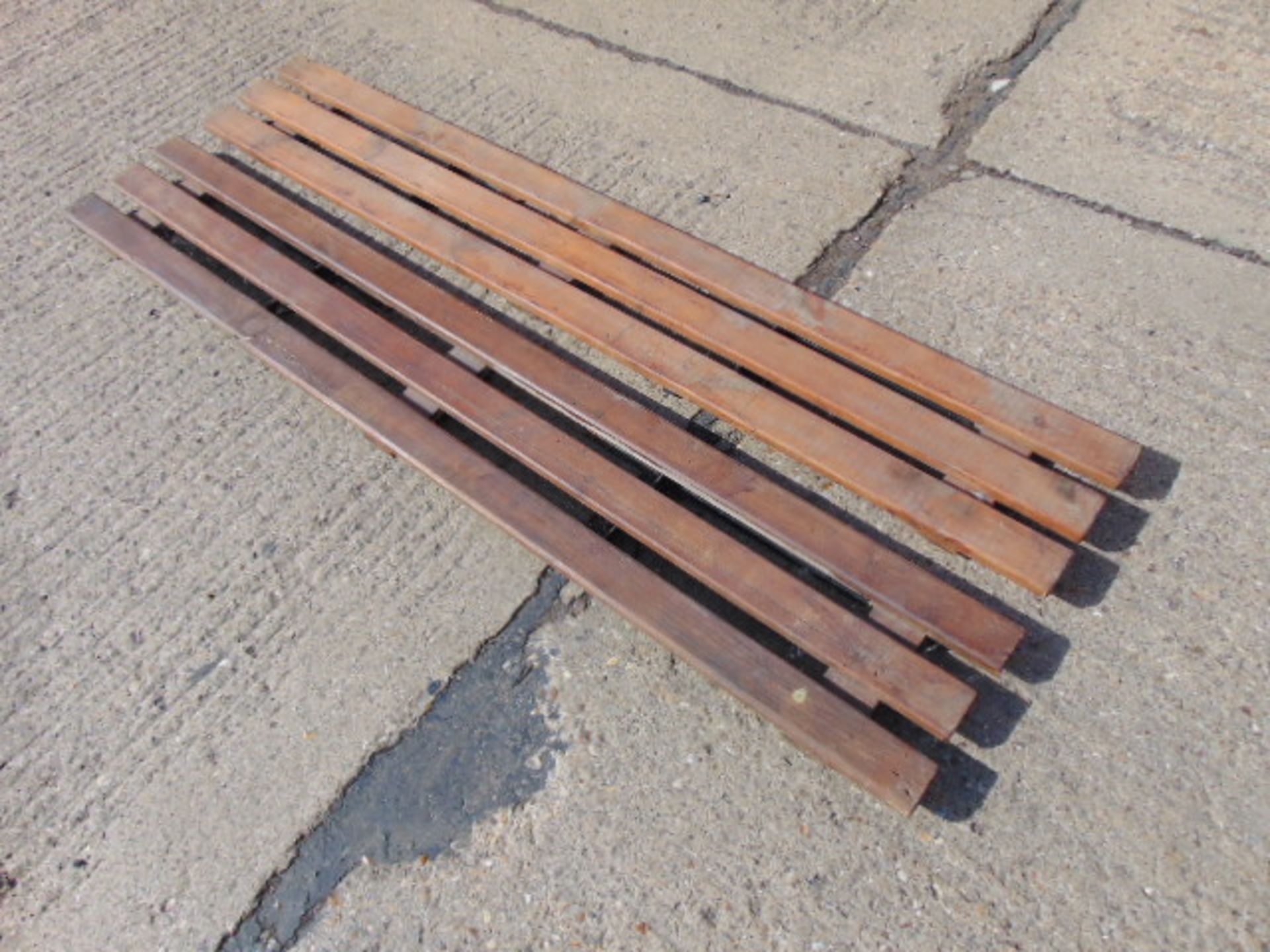 2 x 6ft Folding Military Trestle Benches - Image 3 of 4