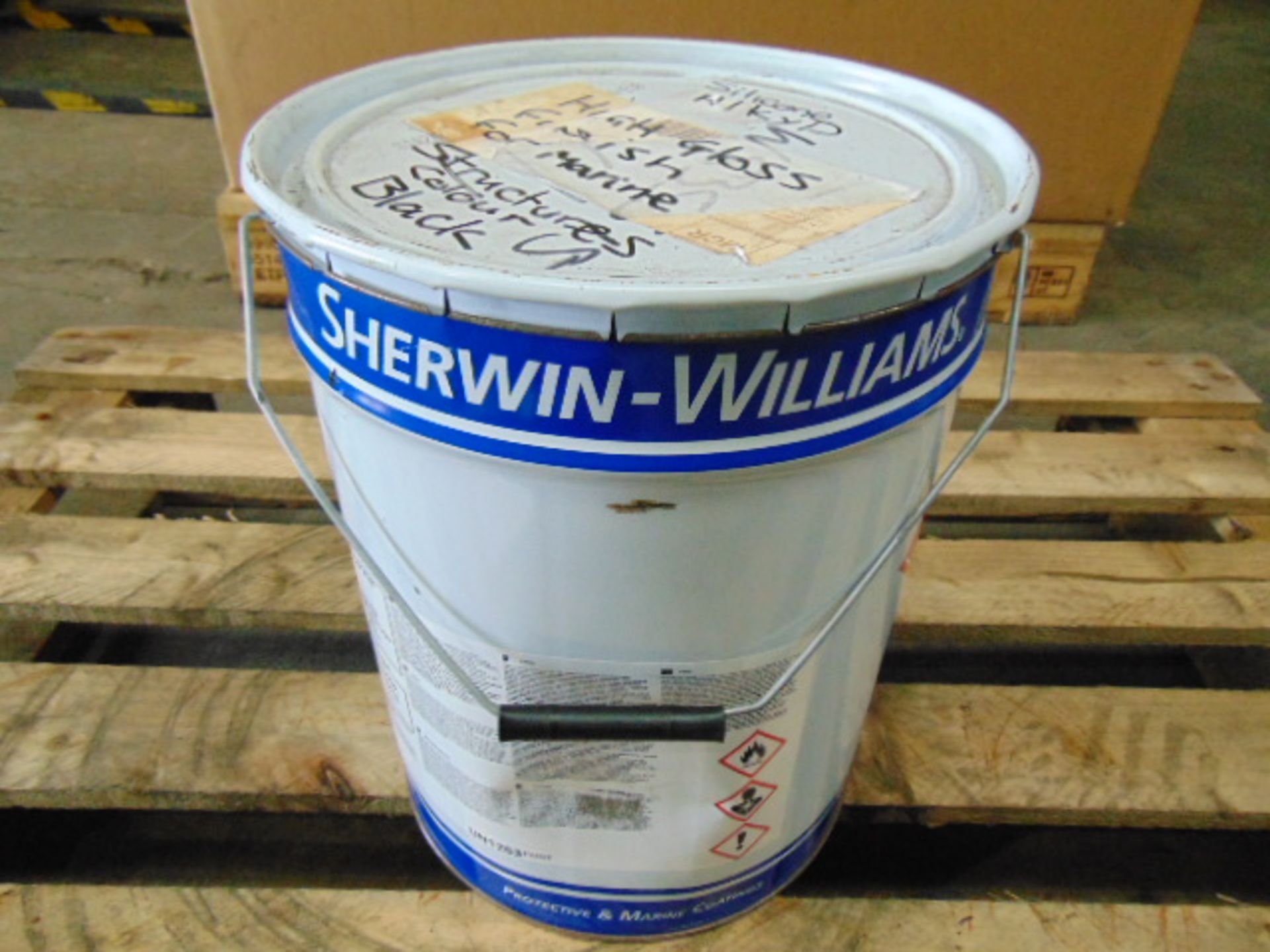 1 x Unissued 20L Sherwin-Williams A165 Silicone Alkyd Black High Gloss