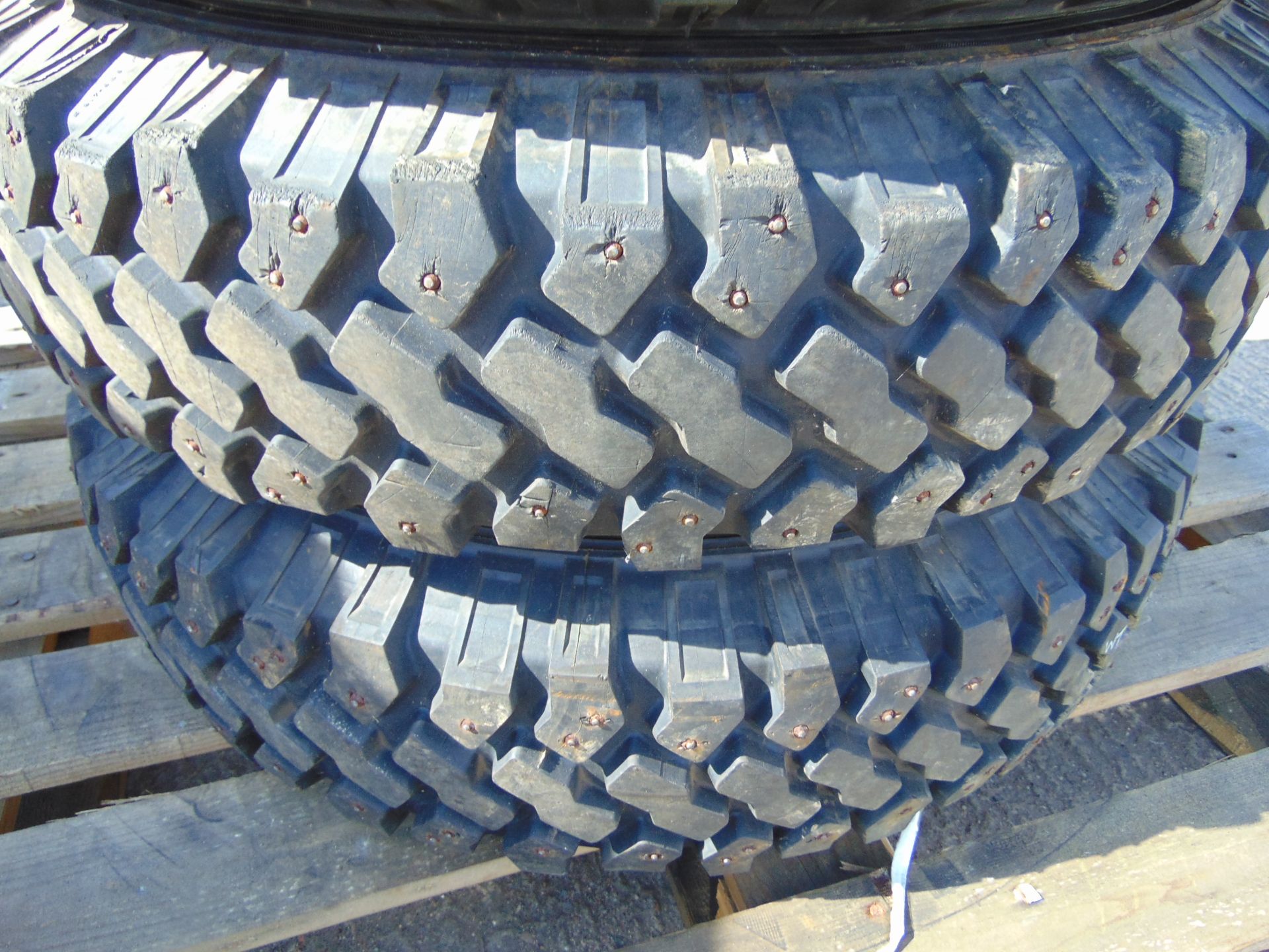 4 x Michelin XZL 7.50 R16 Tyres with 5 Stud Rims - Image 7 of 7