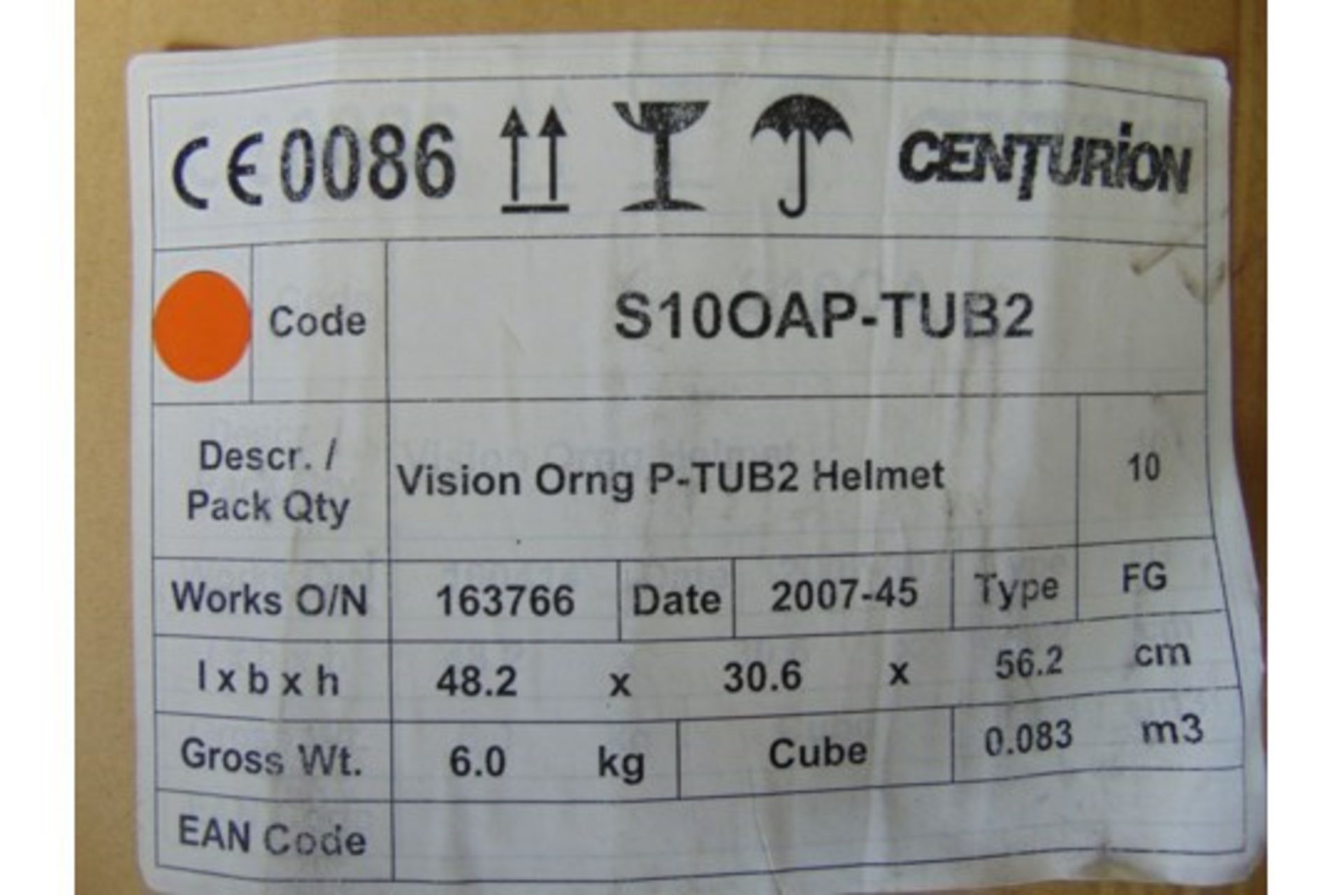 6 x Unissued Centurion Vision Orange P-TUB2 Safety Helmets - Image 7 of 7