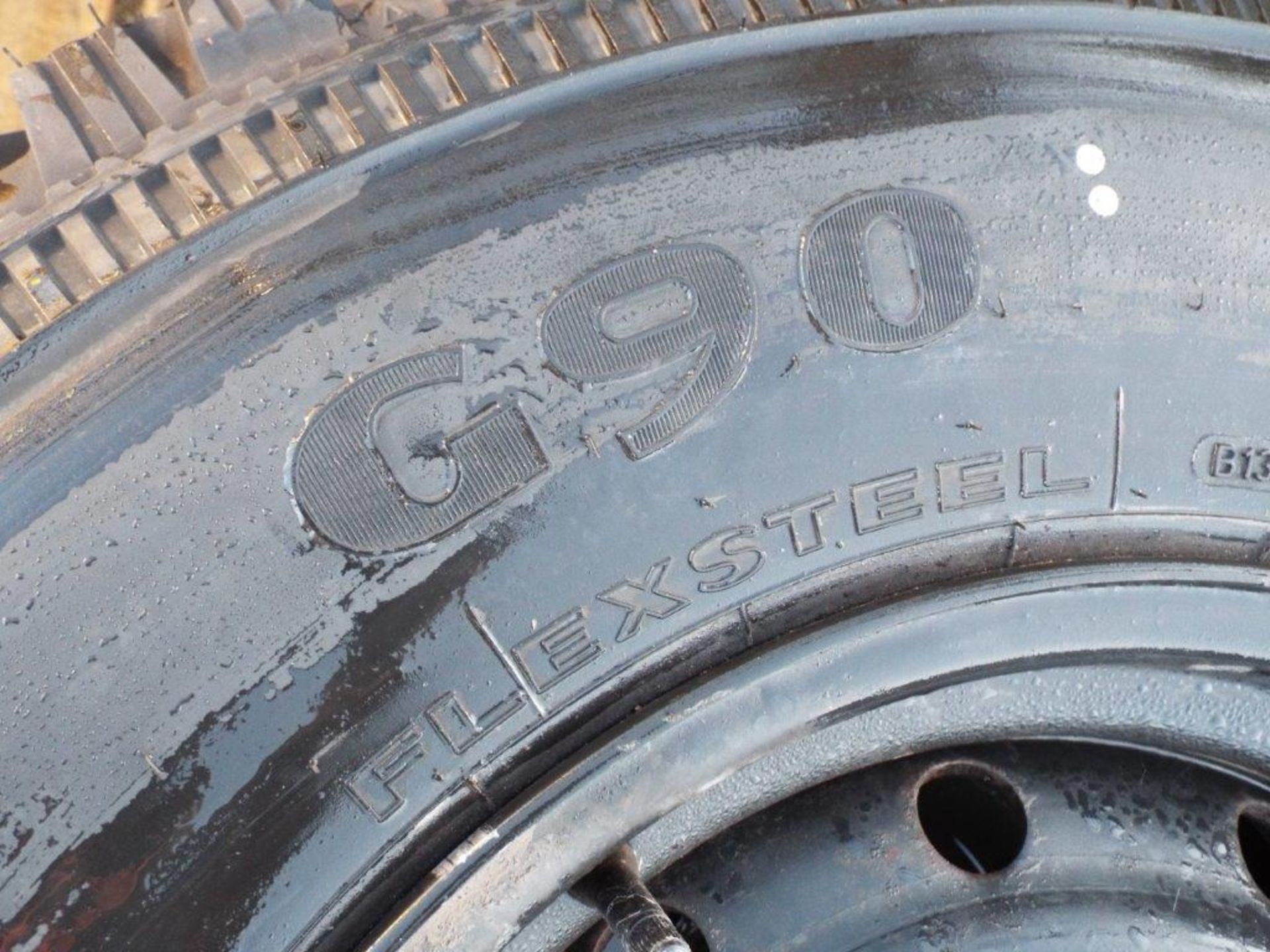 2 x Goodyear G90 7.50R 16C Tyres complete with Wolf Rims - Image 3 of 7