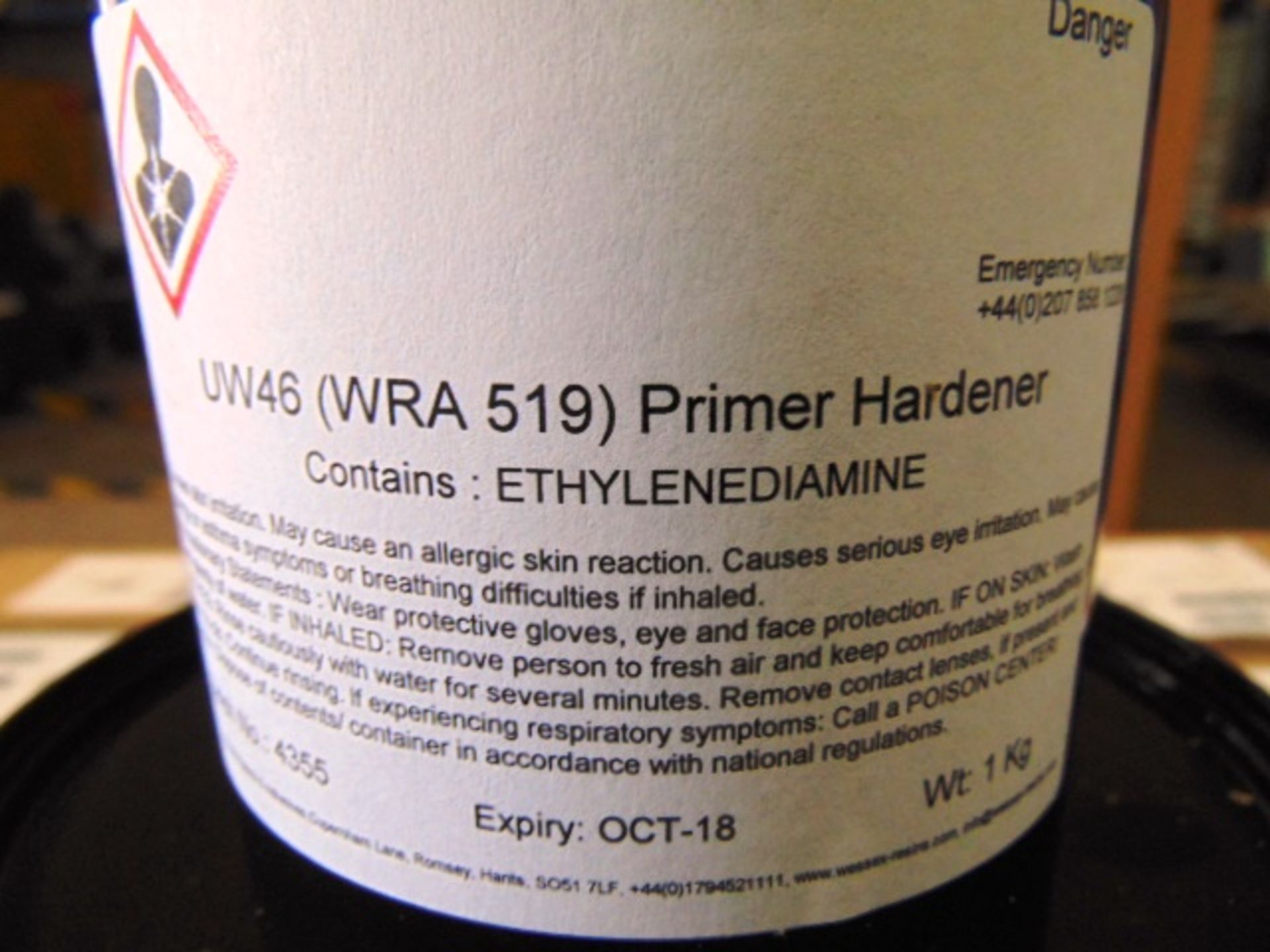 7 x Unissued Cans of UW46 (WRA519) Epoxy Resin - Image 4 of 5