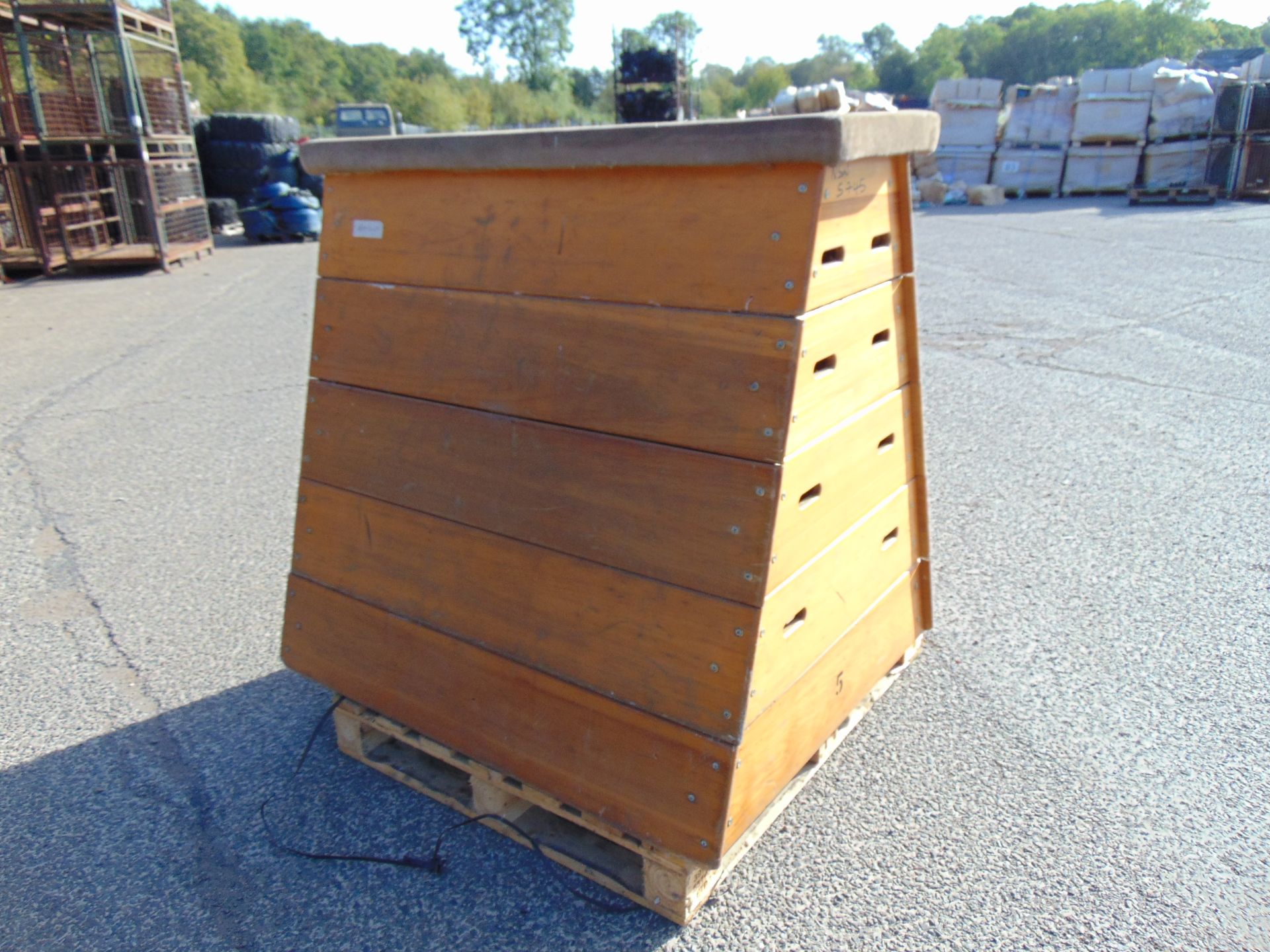 Vintage 5 Stack Gymnasium Pommel Horse / Vault Box - Image 3 of 6